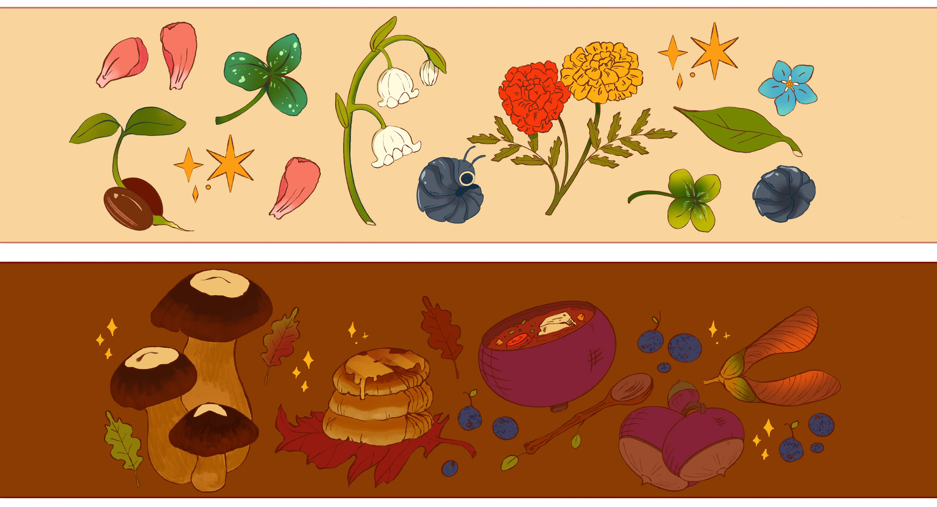 Seasonal Washi Tape Pattern Designs