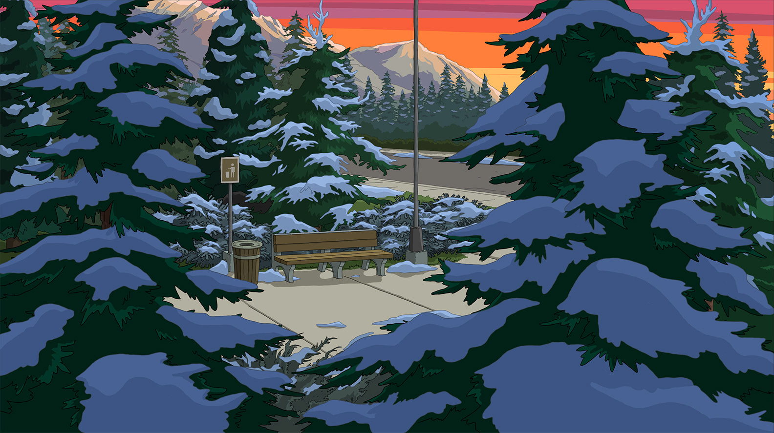 The Great North.  Background painting. Courtesy of 20th TVA