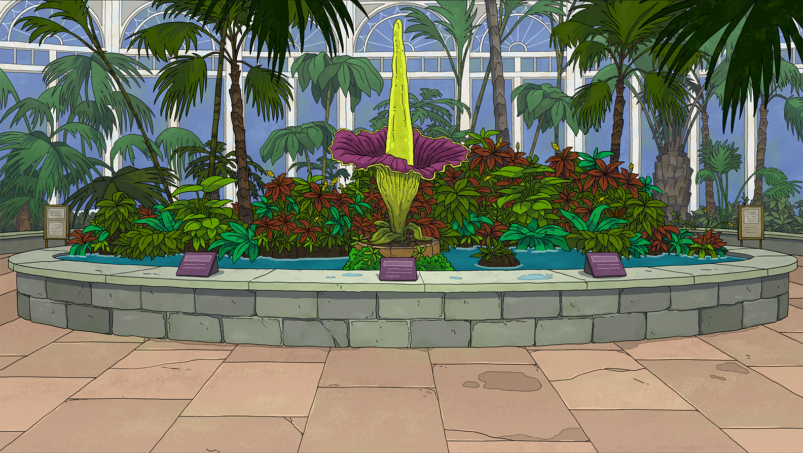 Central Park.  Background painting.  AppleTV
