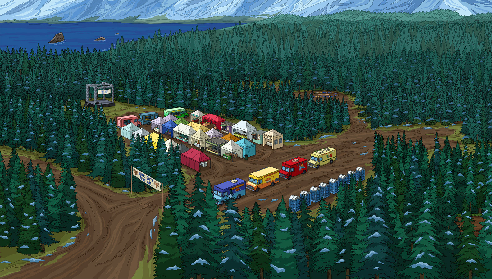 The Great North.  Background painting. Courtesy of 20th TVA