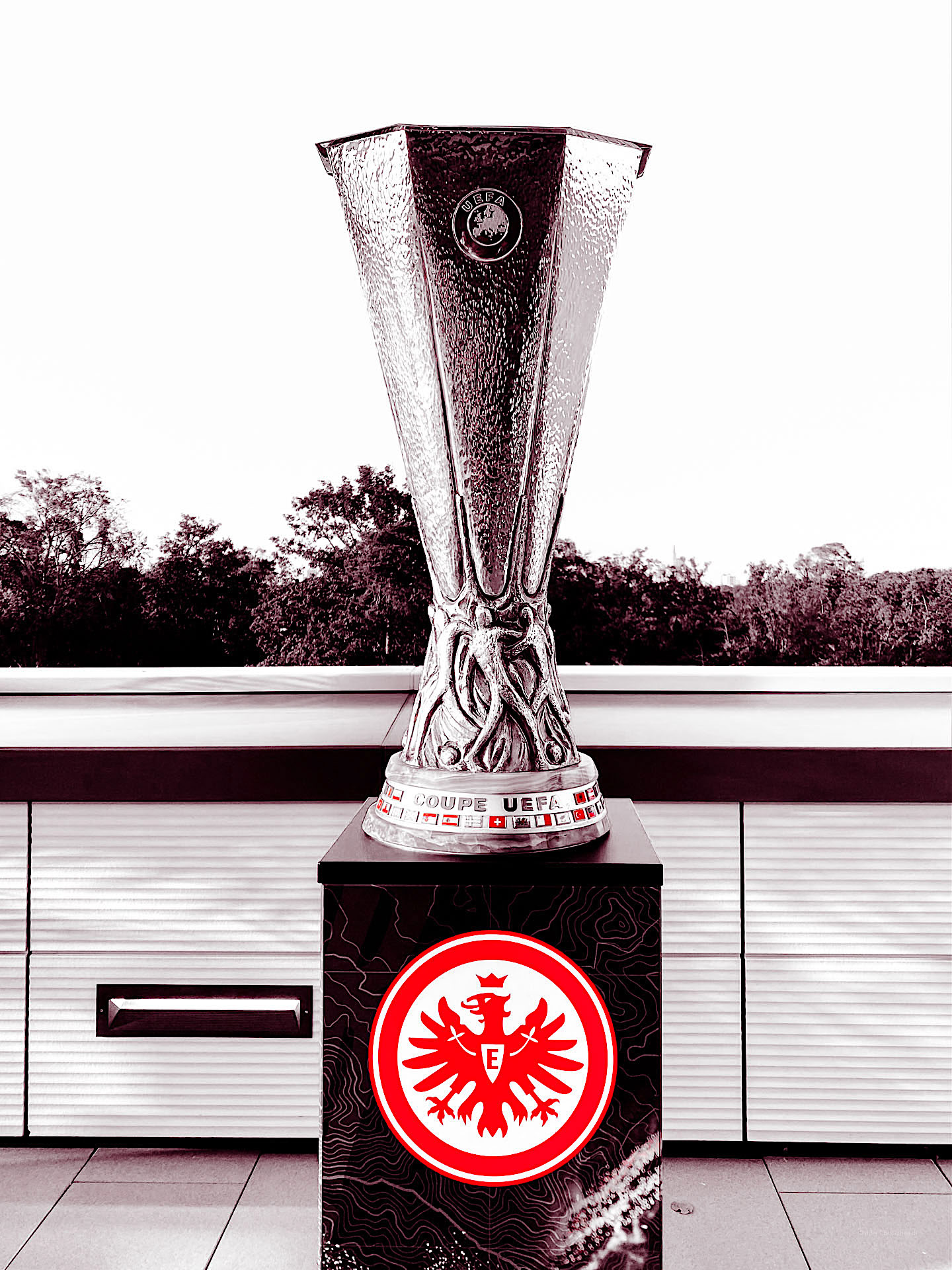 Europa League Cup 2022 Trophy in Frankfurt