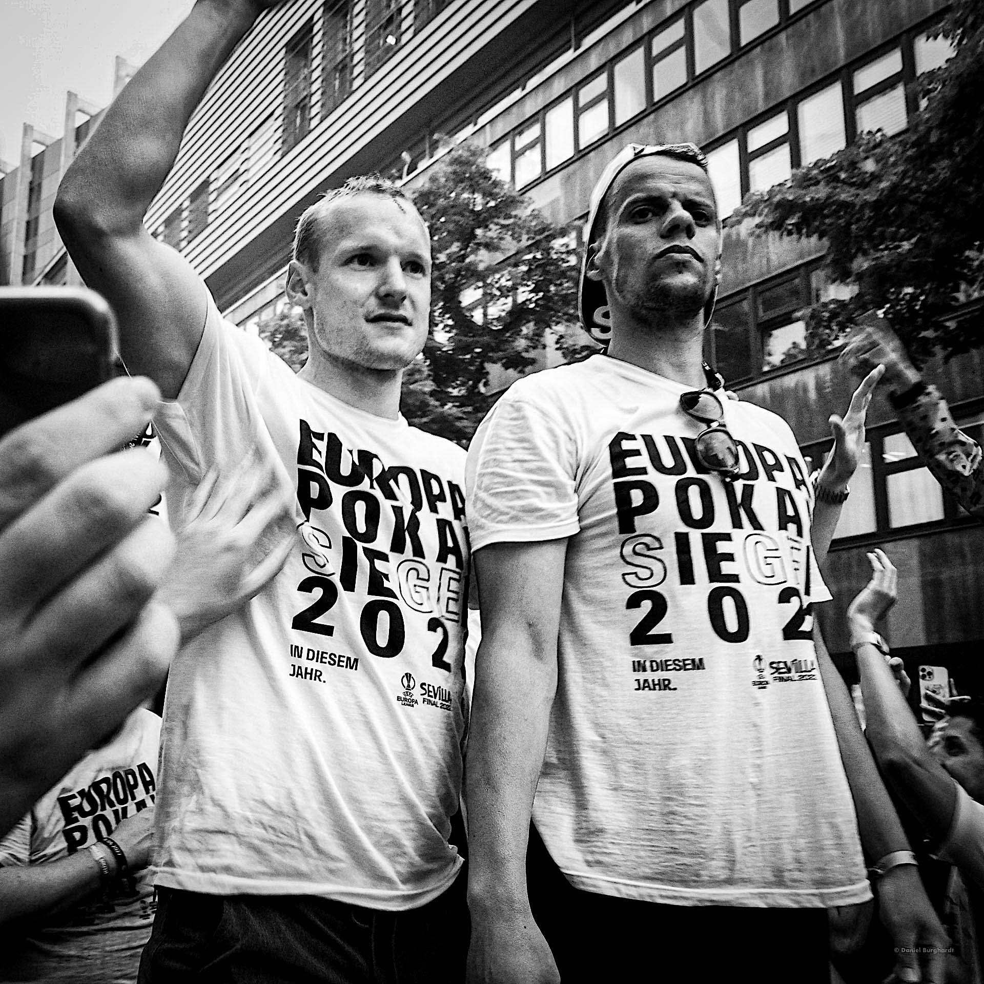 Europa League Winners 2022: Team Captain Sebastian Rode and Timothy Chandler, Eintracht Frankfurt