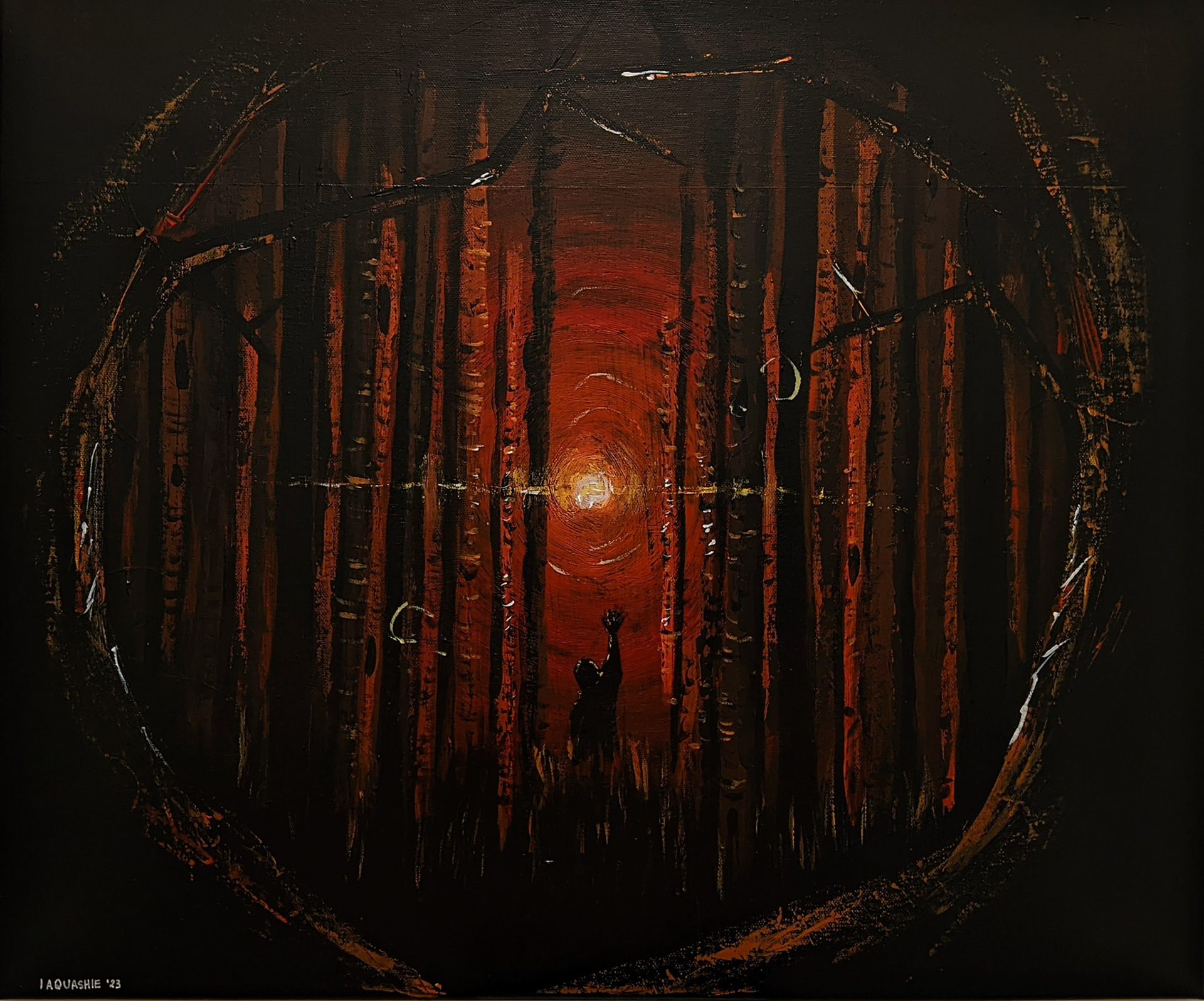 Red Noon, 30x24", Acrylic, 2023