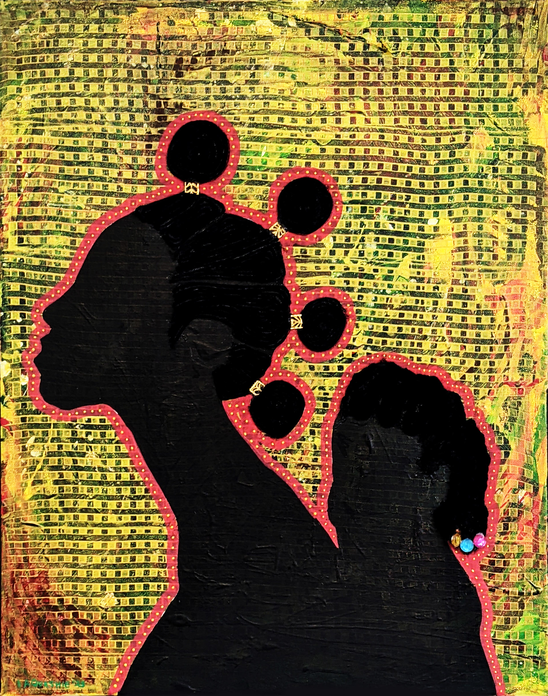 OMM, Acrylic Paint and Cotton Yarn COLLOQUIAL, 2023
