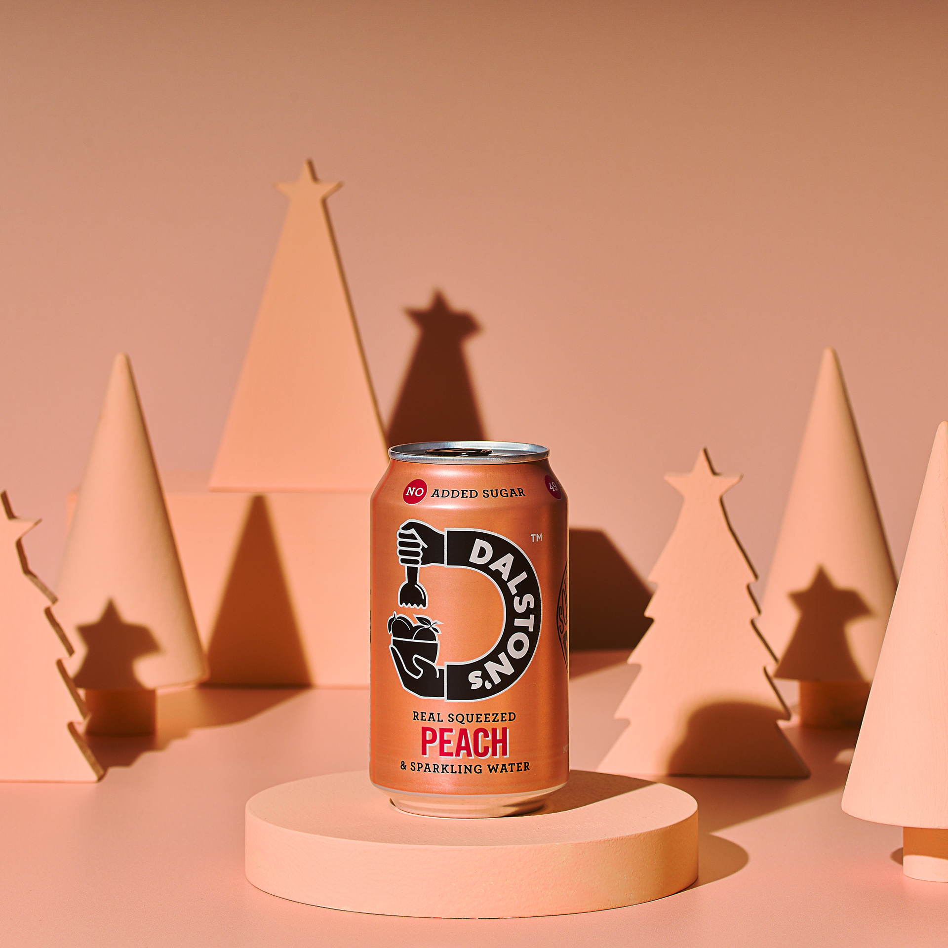 Drink against Pantone 'Peach Fuzz' background