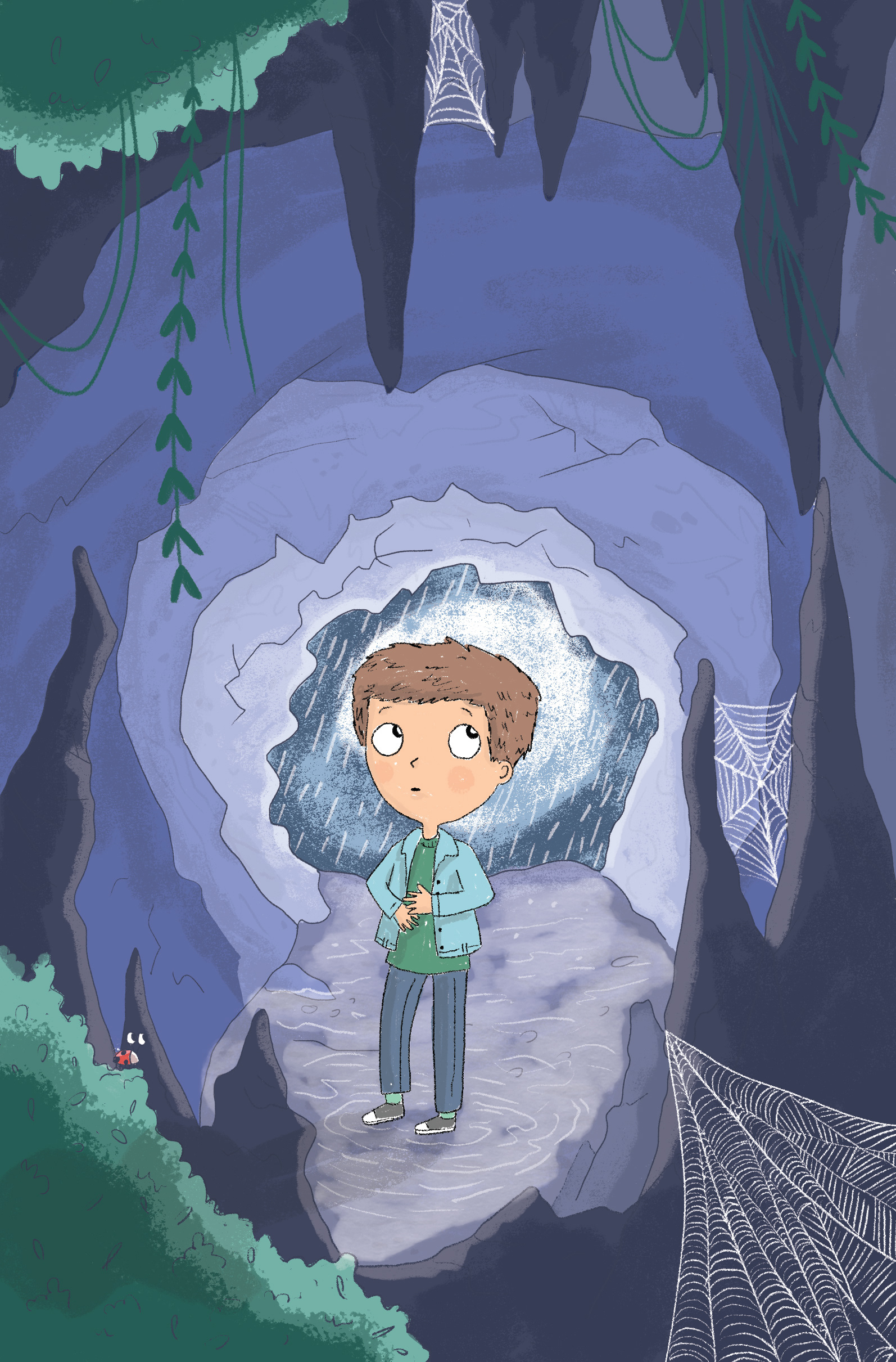 Cetin in a mystreious cave. One of my favorite illustations on the book.
