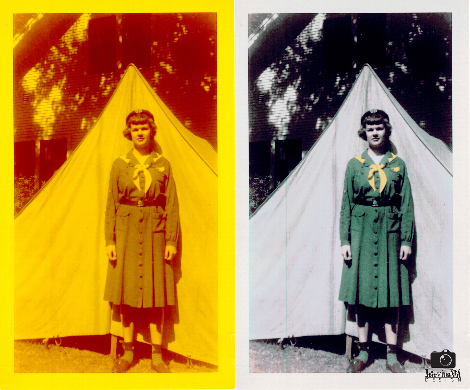 Faded photo repair and re-colourization