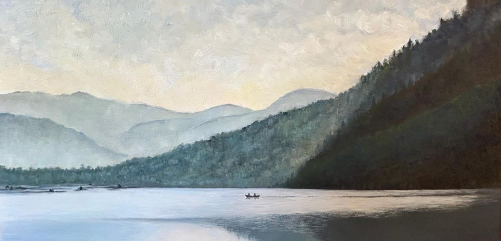 Lake Louise, 2023. Oil on canvas. 36 x 18 inches.