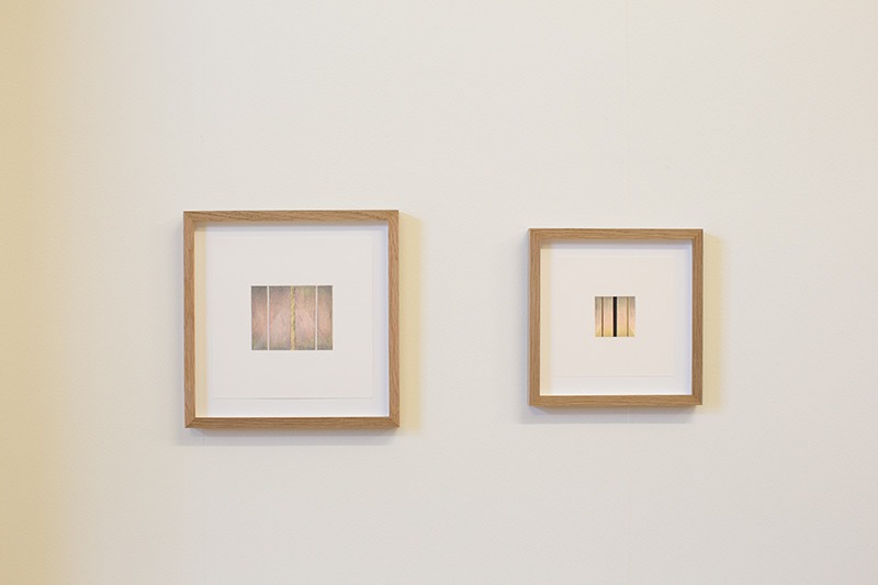 Beckon II & Beckon 1, 2015. oil pastel on 20 x 20 cm and 15 x 15 cm paper