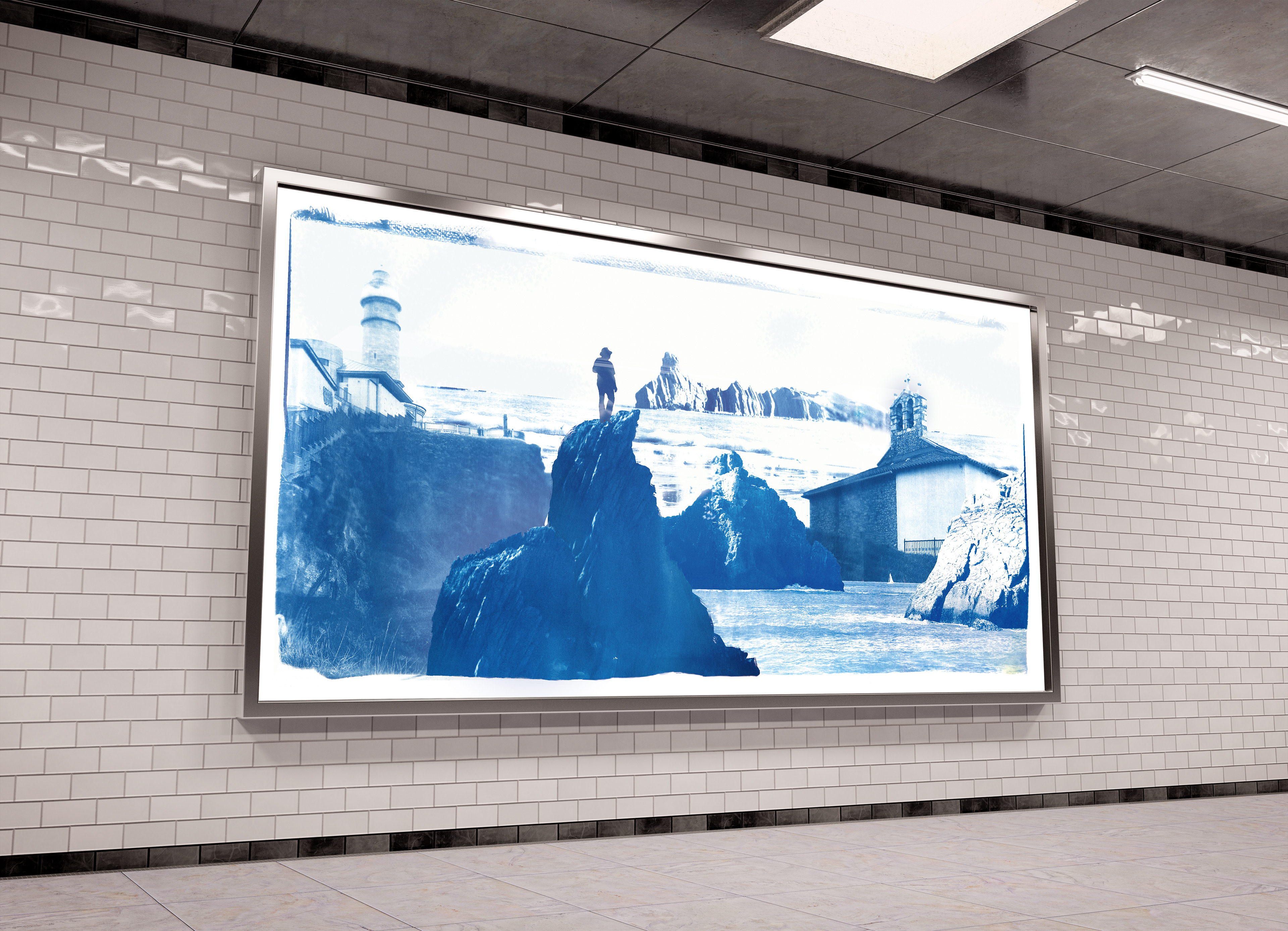Selected proposal for a 2*1 meter billboard for the renovation of the Pasaje Peña of Santander tunnel exhibition