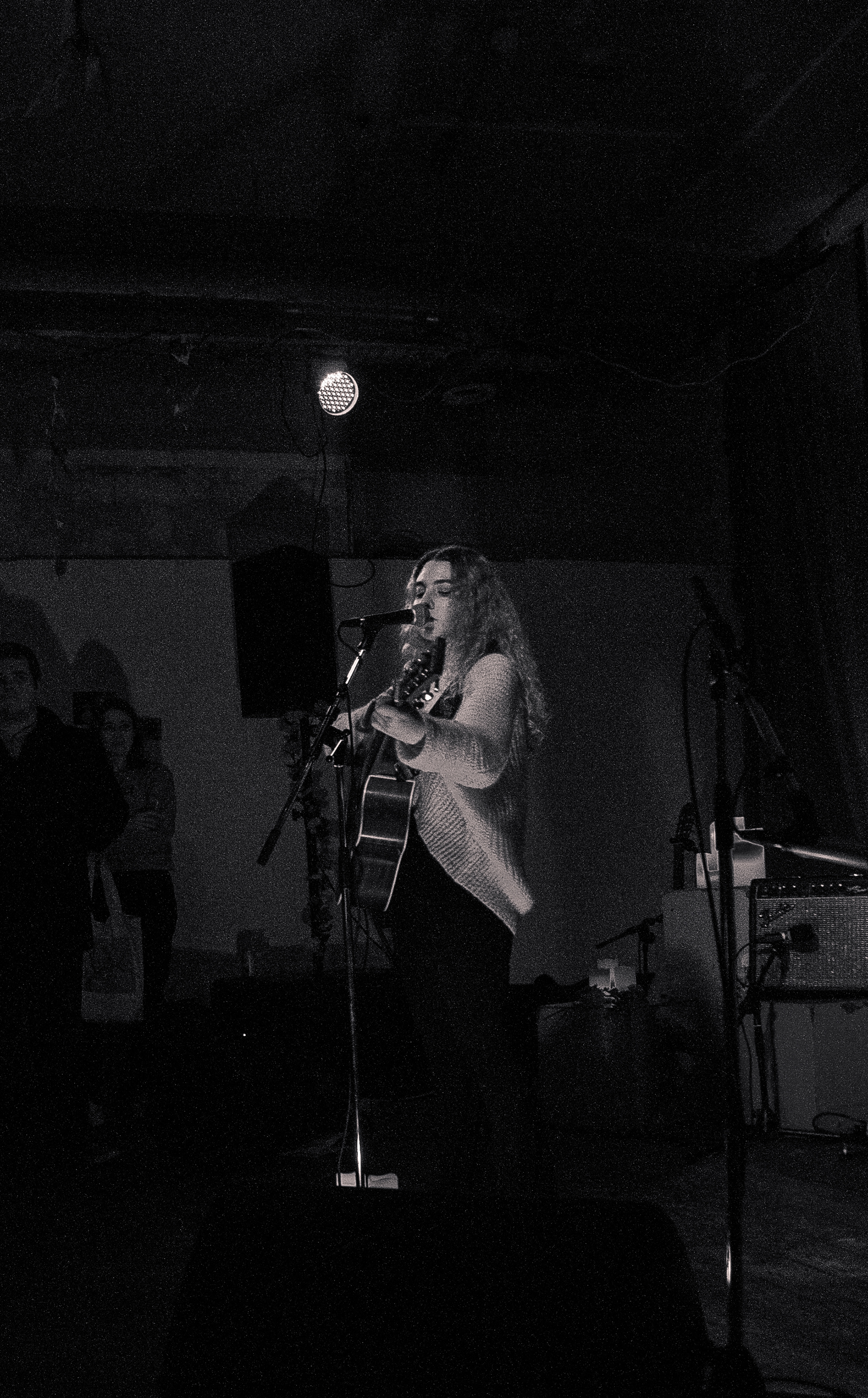 Jess Allardice singing in her own words, "something almost cheerful."
