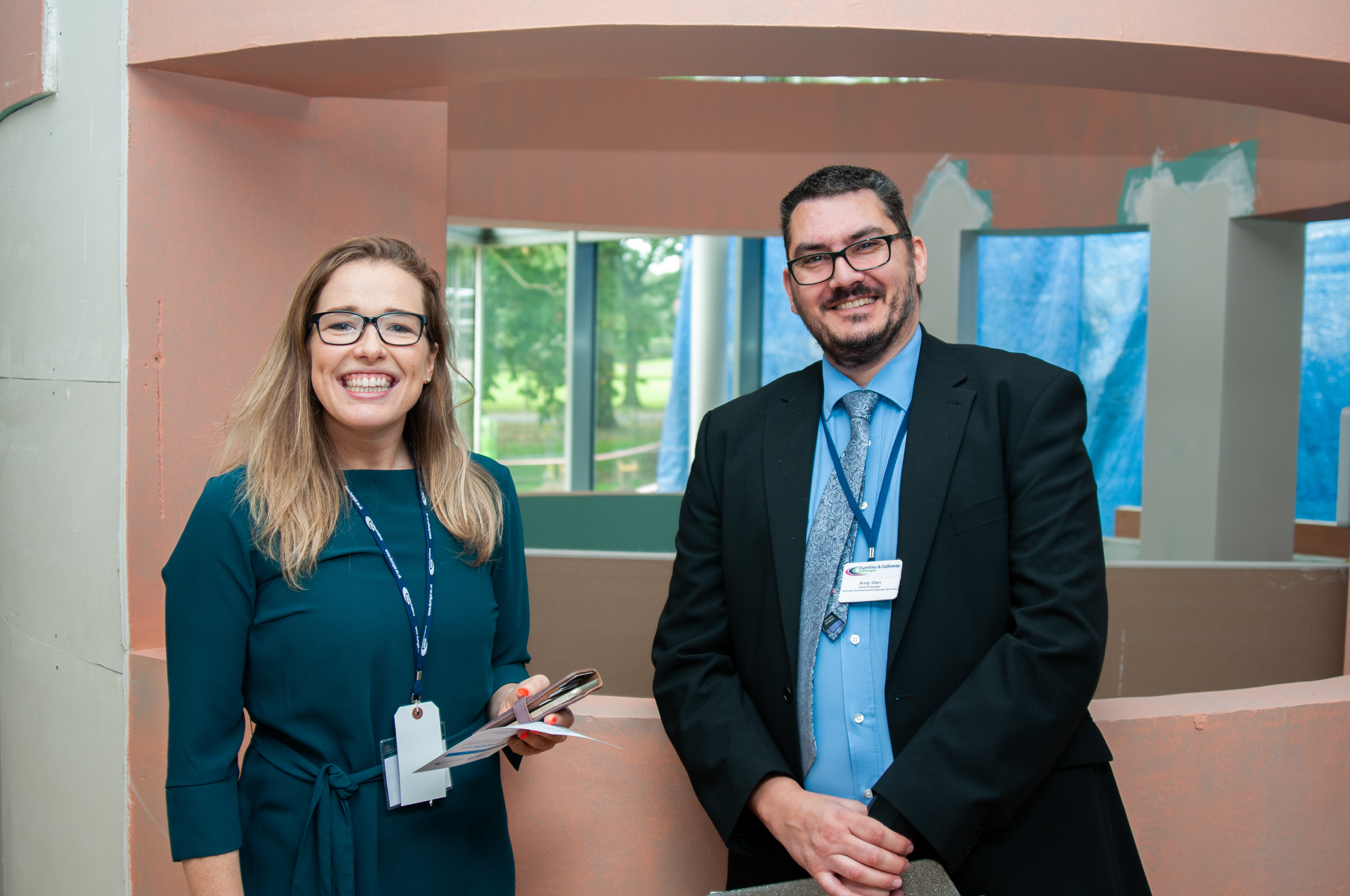Vice Principal Andy Glen with guest Cathy Mitchel