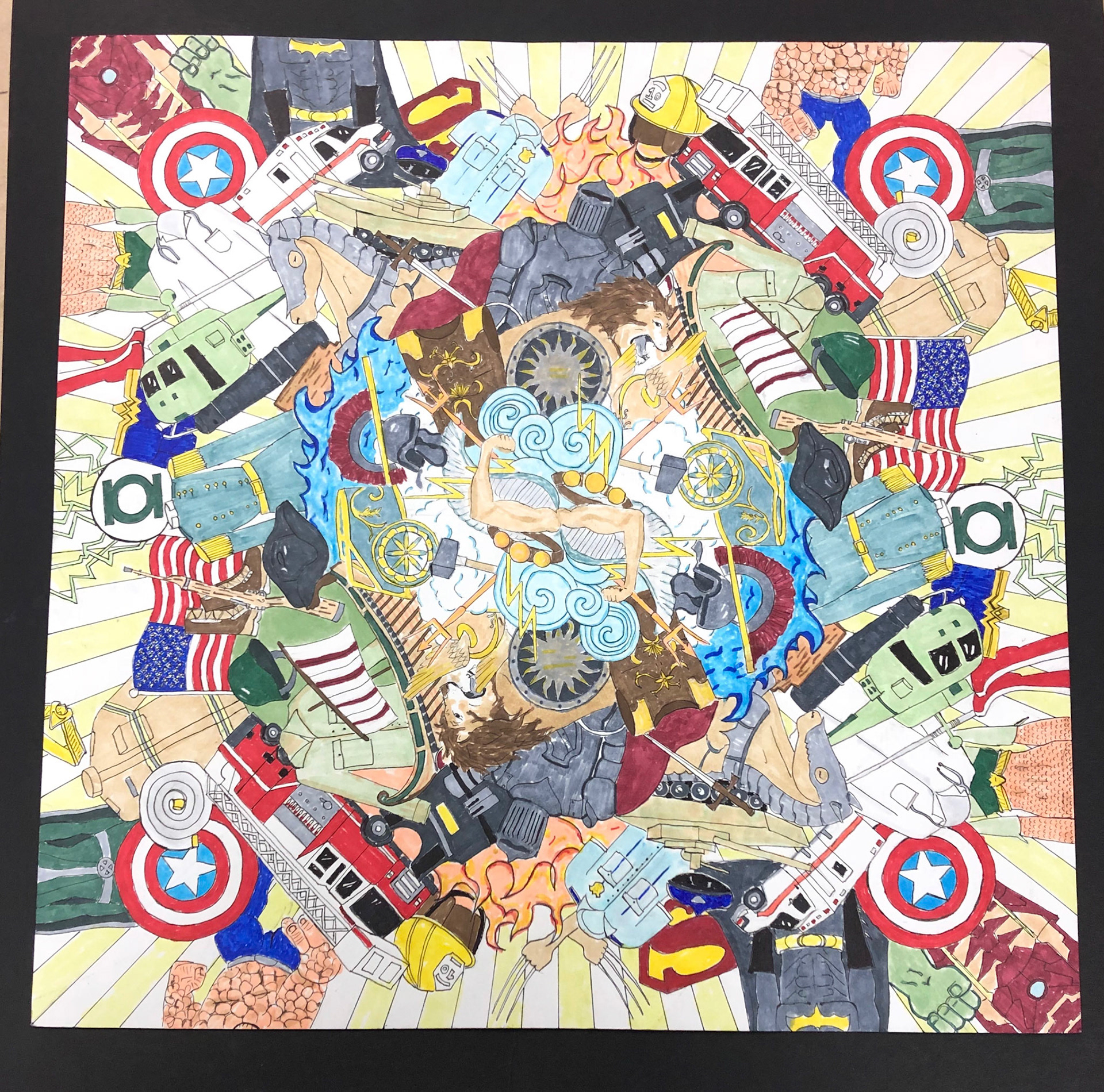 Heroes in Radial Design (Prismacolor)