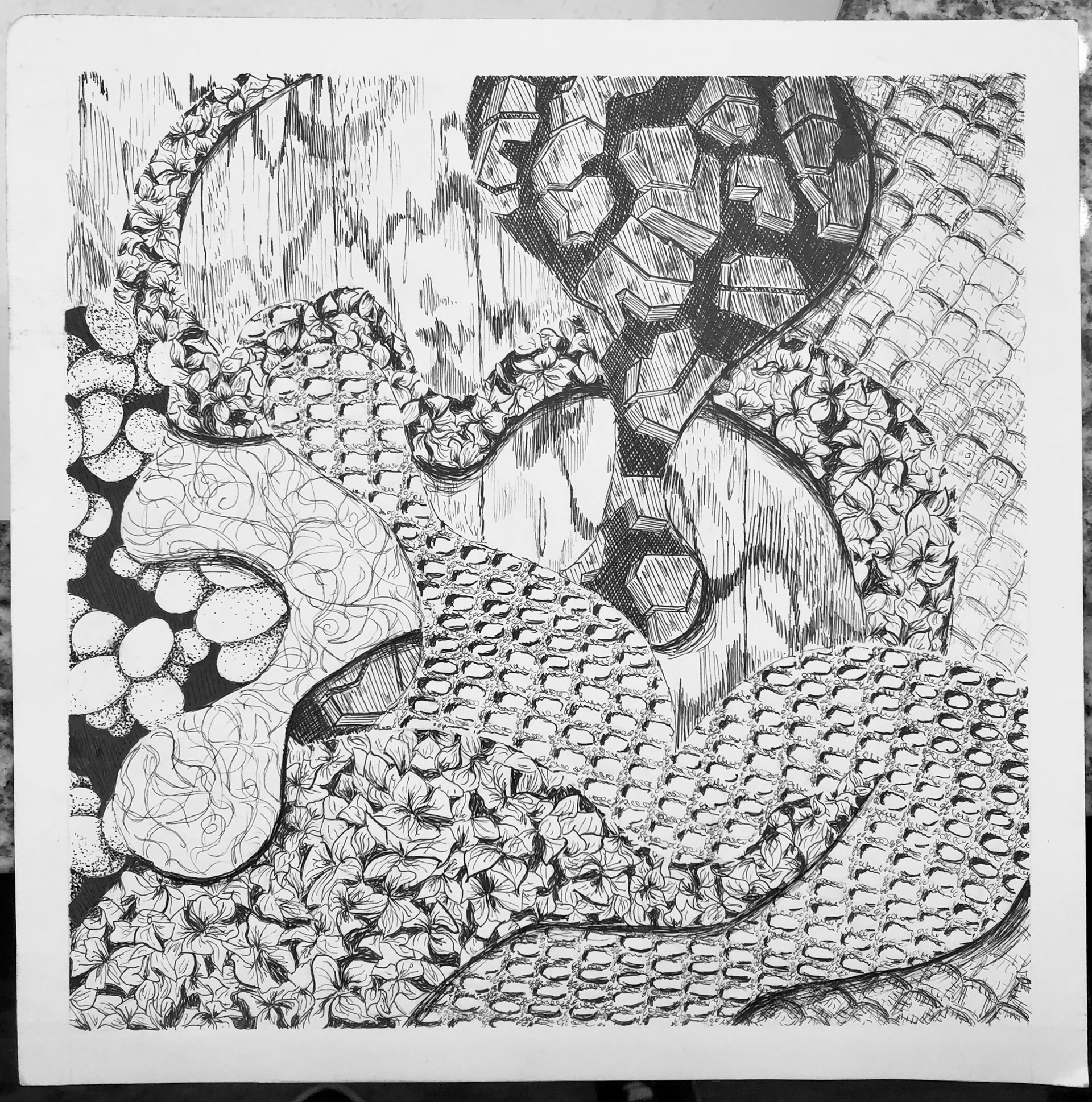 Texture Collage (Ink)