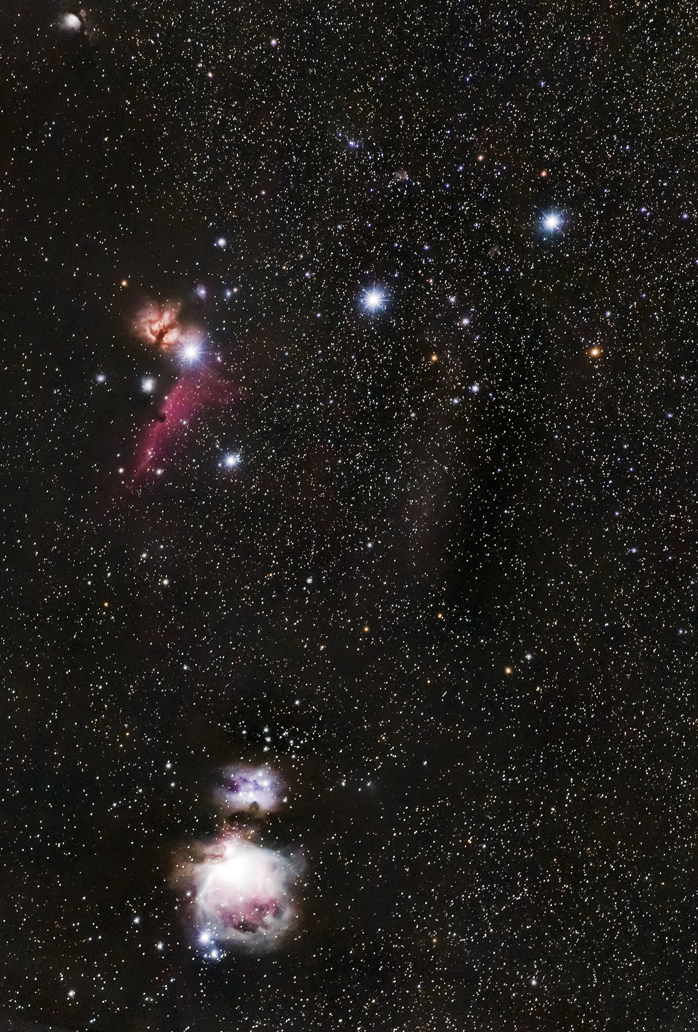 SIMPLE  =                    T / file does conform to FITS standardBITPIX  =                  -32 / number of bits per data pixelNAXIS   =                    3 / number of data axesNAXIS1  =                 3758 / length of data axis 1NAXIS2  =                 5552 / length of data axis 2NAXIS3  =                    3 / length of data axis 3EXTEND  =                    T / FITS dataset may contain extensionsCOMMENT   FITS (Flexible Image Transport System) format is defined in 'AstronomyCOMMENT   and Astrophysics', volume 376, page 359; bibcode: 2001A&amp;A...376..359HBZERO   =                    0 / offset data range to that of unsigned shortBSCALE  =                    1 / default scaling factorDATE    = '2023-03-01T07:34:40' / UTC date that FITS file was createdDATE-OBS= '2023-02-28T21:51:02' / YYYY-MM-DDThh:mm:ss observation start, UTINSTRUME= '        '           / instrument nameOBSERVER= '        '           / observer nameTELESCOP= '        '           / telescope used to acquire this imageROWORDER= 'BOTTOM-UP'          / Order of the rows in image arrayXBINNING=                    1 / Camera binning modeYBINNING=                    1 / Camera binning modeCCD-TEMP=                    0 / CCD temp in CSTACKCNT=                  175 / Stack framesHISTORY mean stacking with winsorized sigma clipping rejection (low=3.000 high=3HISTORY .000), additive+scaling normalized input, normalized output, no image weHISTORY ighting, equalized RGBHISTORY TOP-DOWN mirrorHISTORY Crop (x=587, y=874, w=3758, h=5552)HISTORY Rotation (180.0deg, cropped=TRUE, clamped=TRUE)HISTORY Background extraction (Correction: Division)HISTORY Background neutralizationHISTORY Color CalibrationHISTORY Color CalibrationHISTORY GHS pivot: 0.440, amount: 16.02, local: 15.00 [0.00 1.00]HISTORY GHS pivot: 0.452, amount: 0.85, local: 0.00 [0.00 1.00]HISTORY Histogram Transf. (mid=0.324, lo=0.329, hi=1.000)HISTORY SCNR (type=average neutral, amount=1.00, preserve=true)HISTORY GHS pivot: 0.394, amount: 0.64, local: 0.00 [0.00 1.00]HISTORY Saturation enhancement (amount=0.40)END