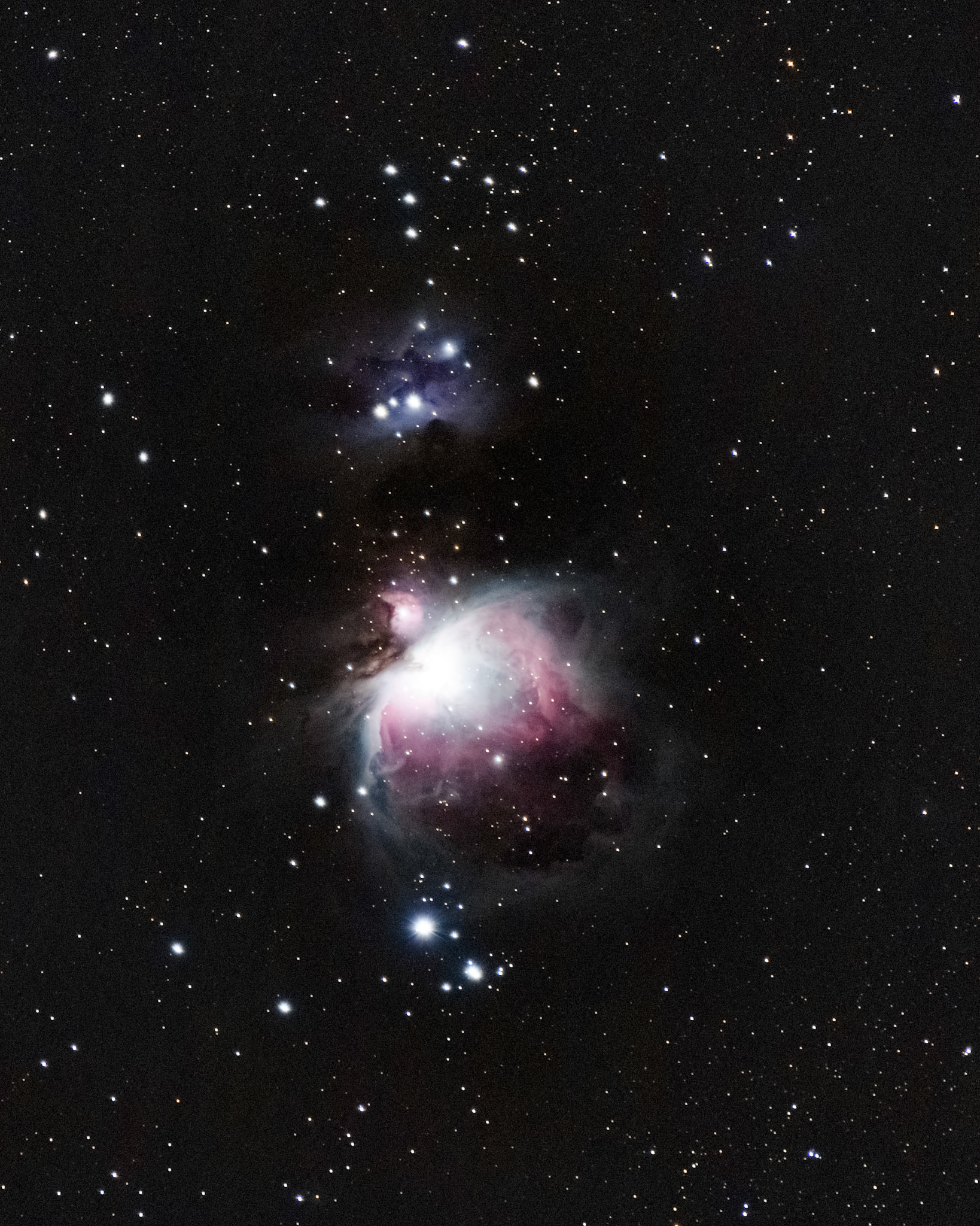 Running Man Nebula and Orion Nebula