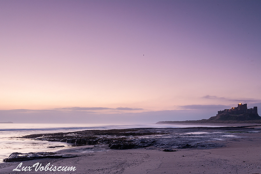 First light, Bamburgh Castle
