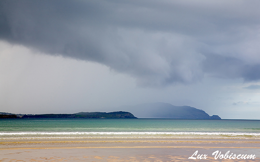 Horn Head in rainstorm