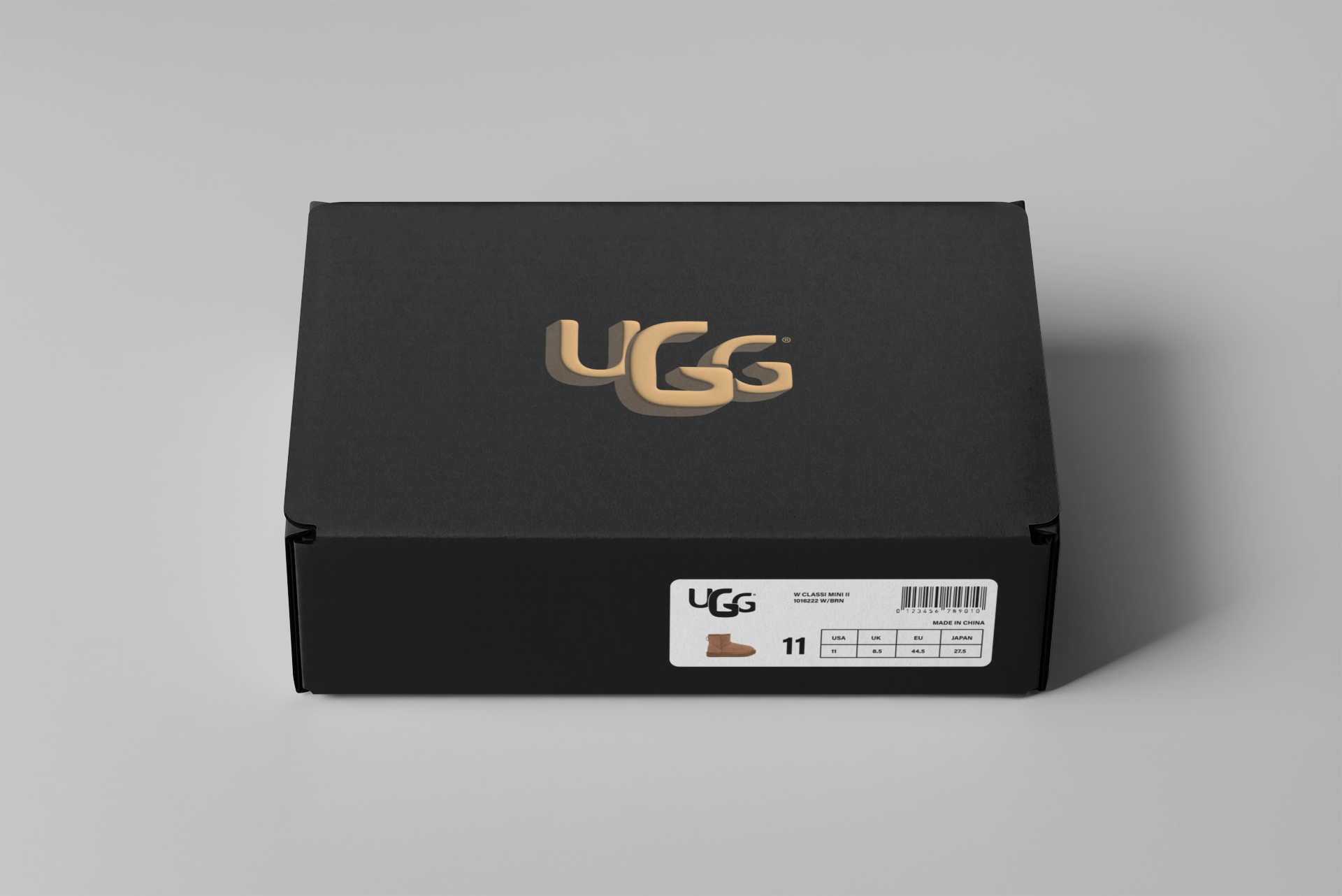 Ugg Shoe Box w/ 3D Logo Angle 3