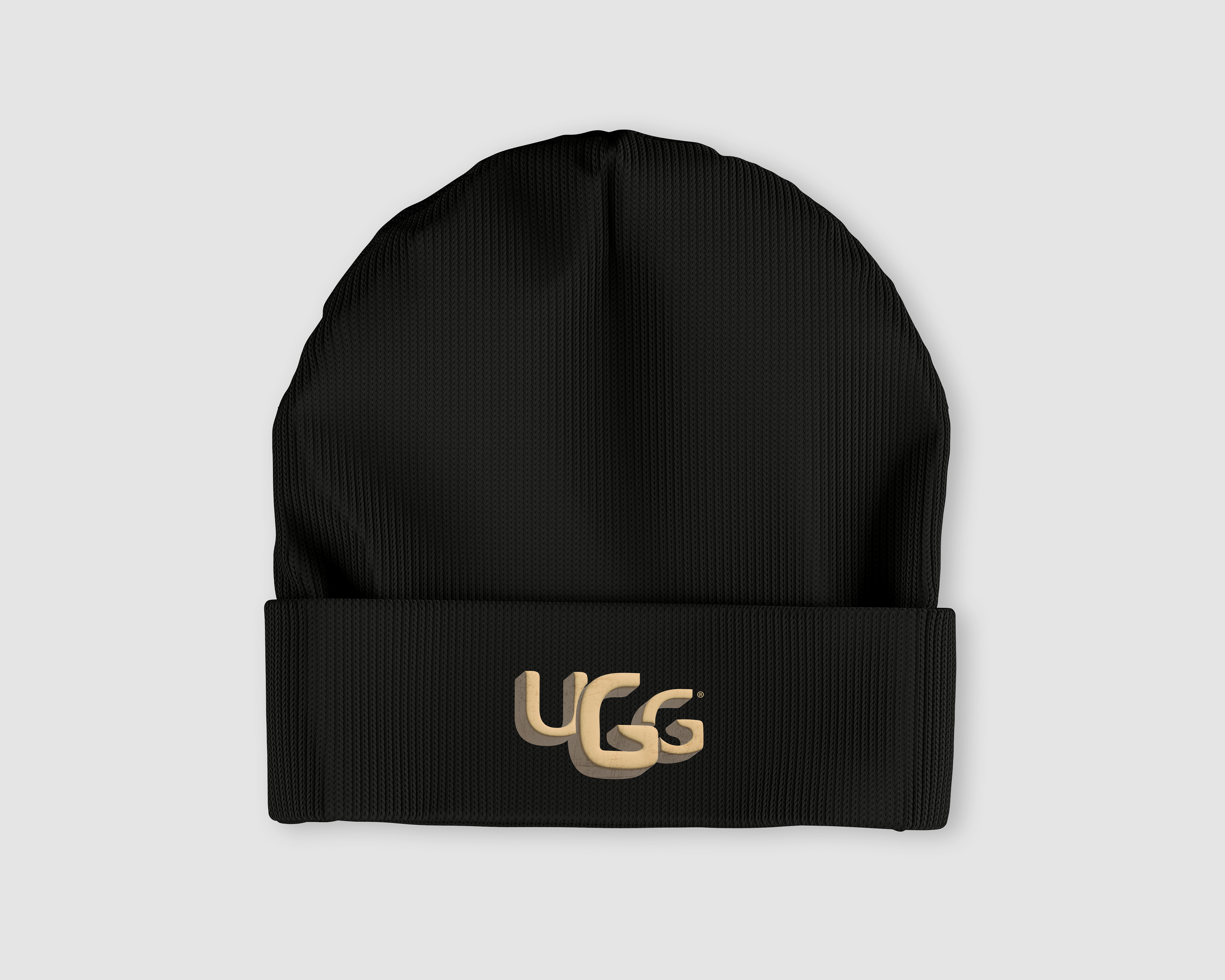 Black Winter Hat w/ 3D Logo