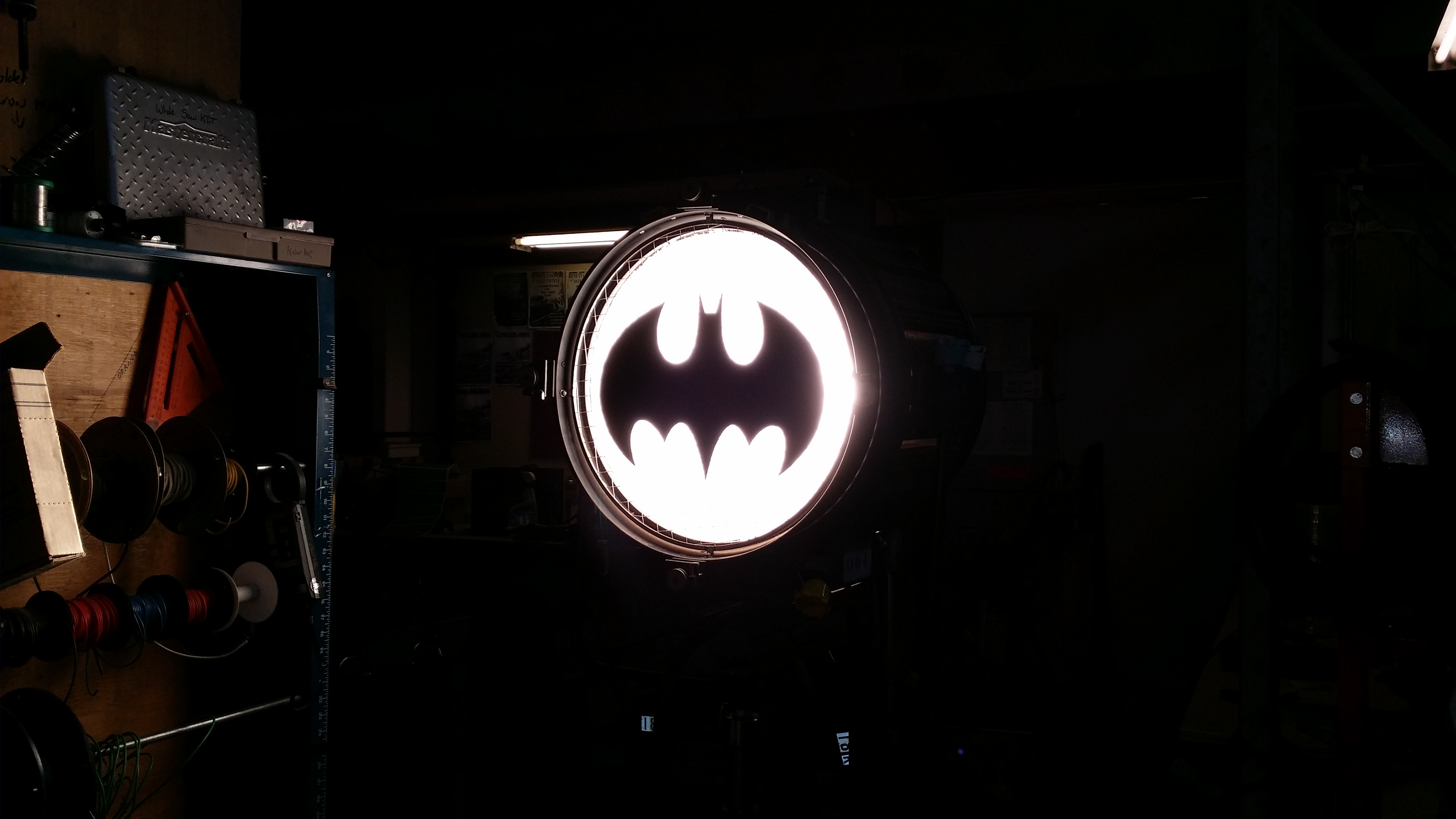 The Bradford Exchange Illuminated Levitating Bat Signal Lights Up