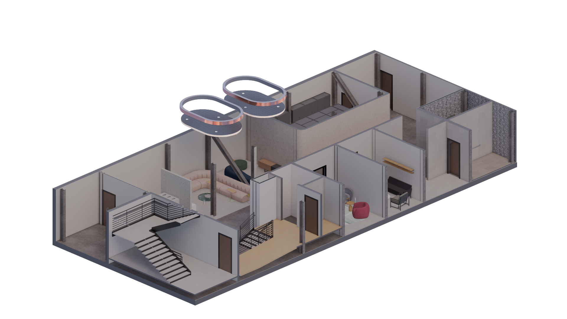 Basement lighting elements