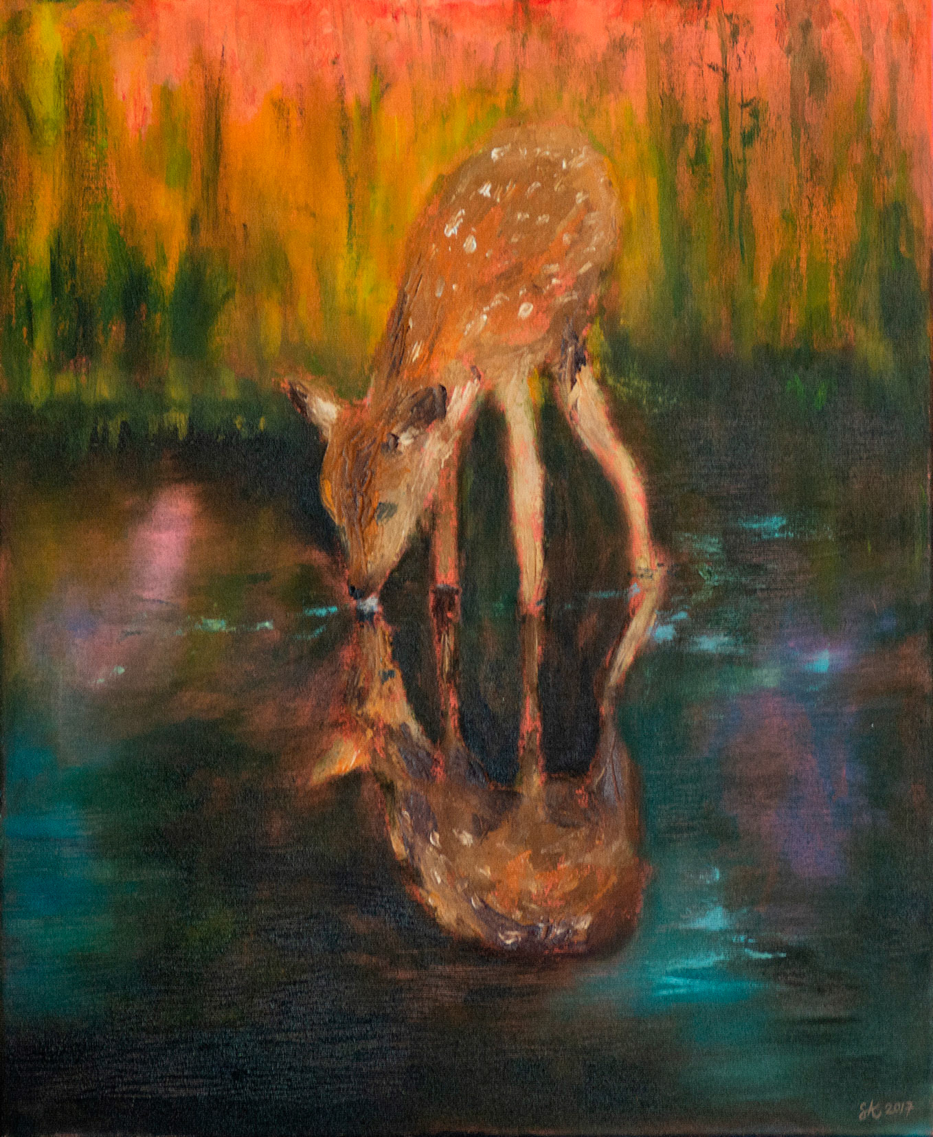 Bambi lammmella (orginal artwork sold)