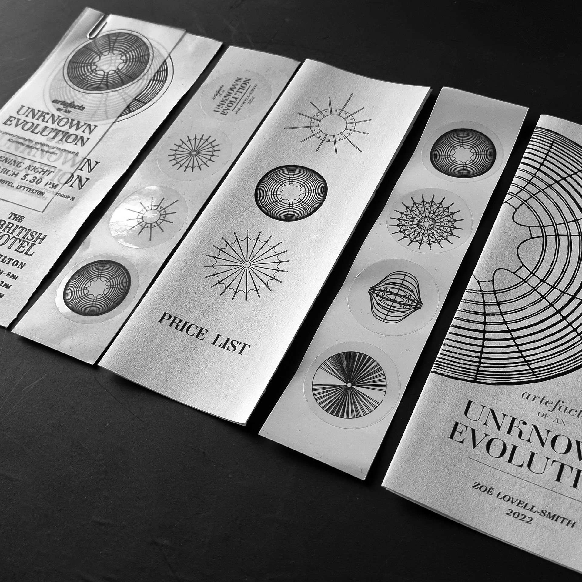 flyer + invitation. stickers, price list, stickers and brochure
