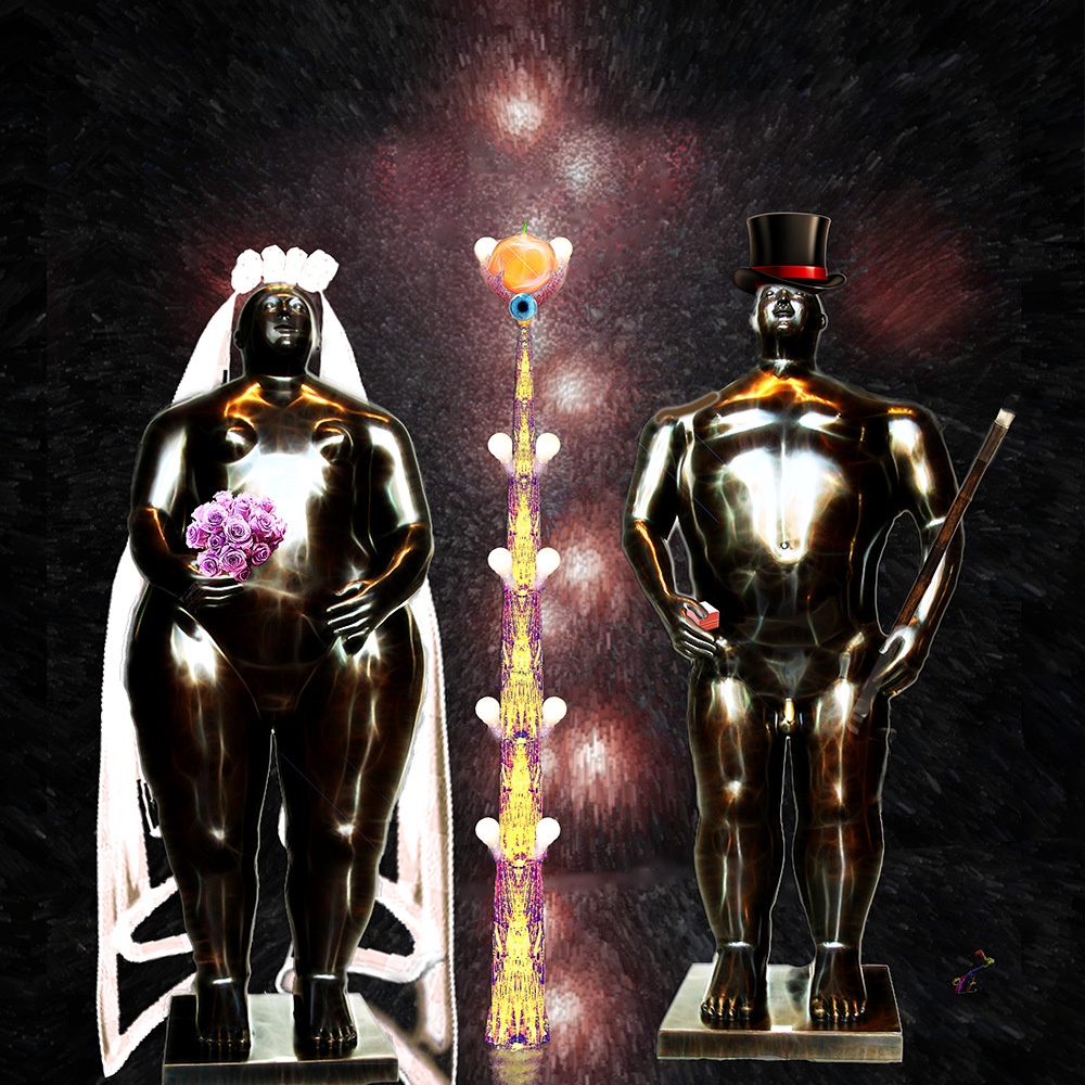 Botero's Adam and Eve at their wedding