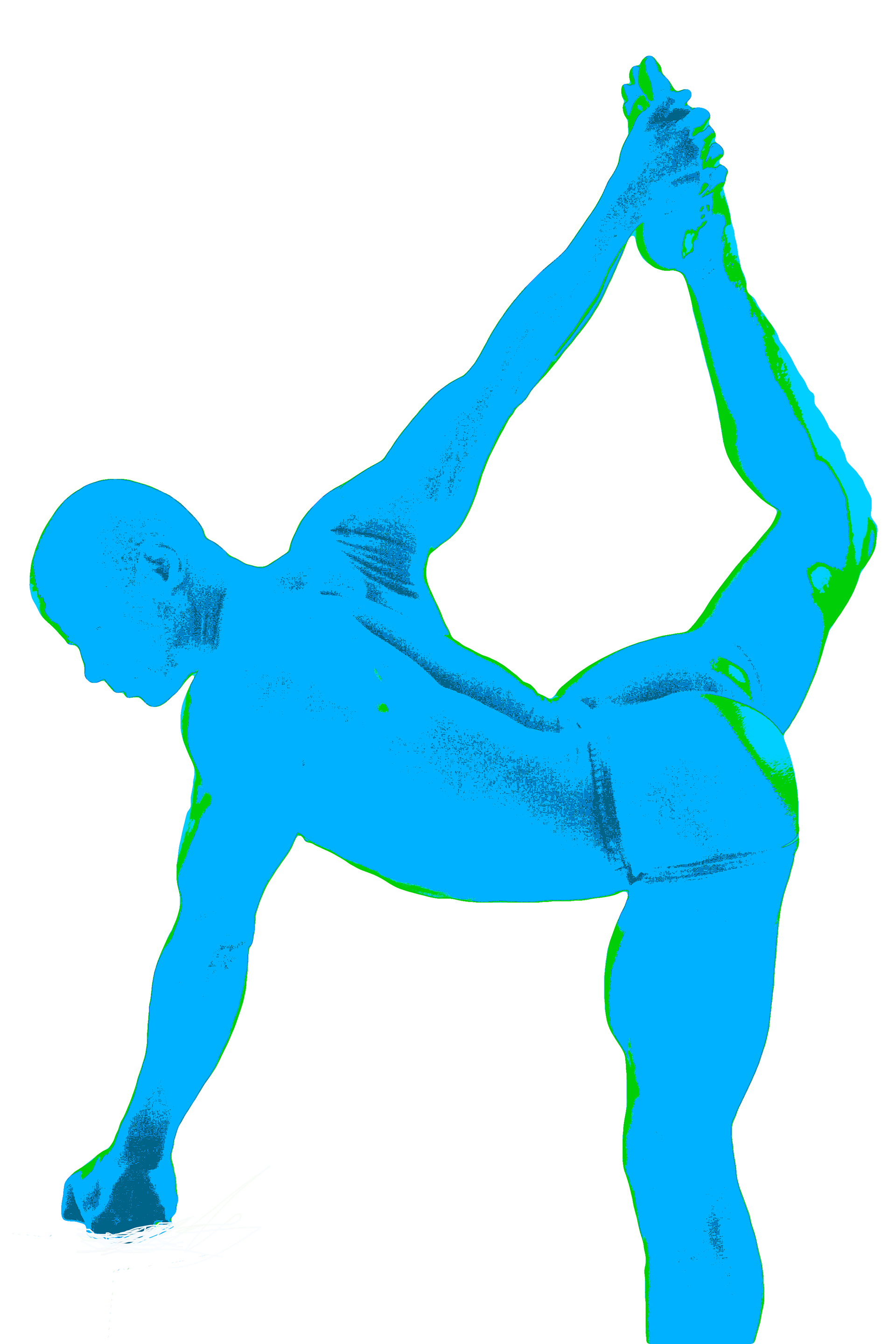 The different colors of the pose which led me to my current logo