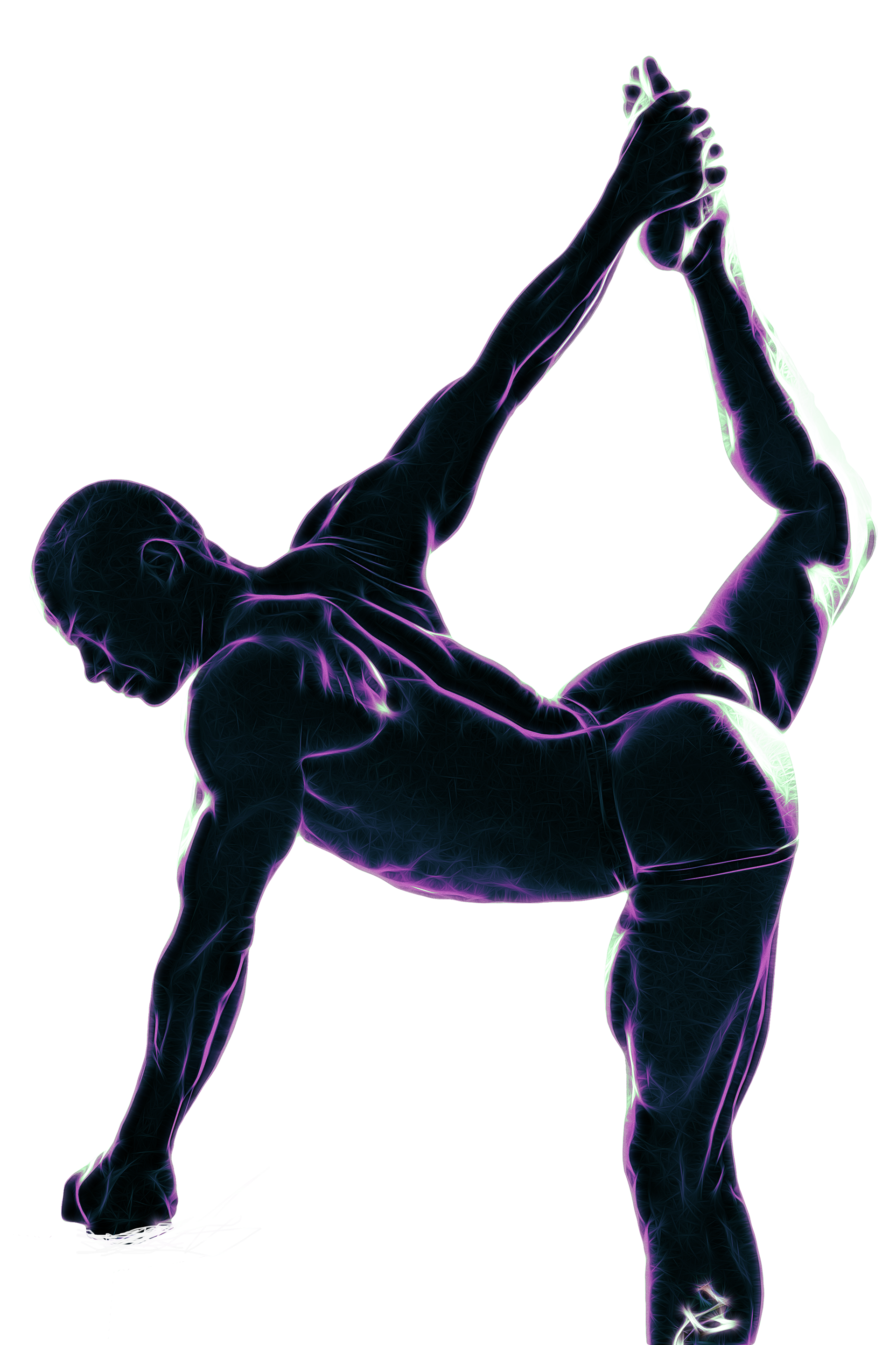 The different colors of the pose which led me to my current logo