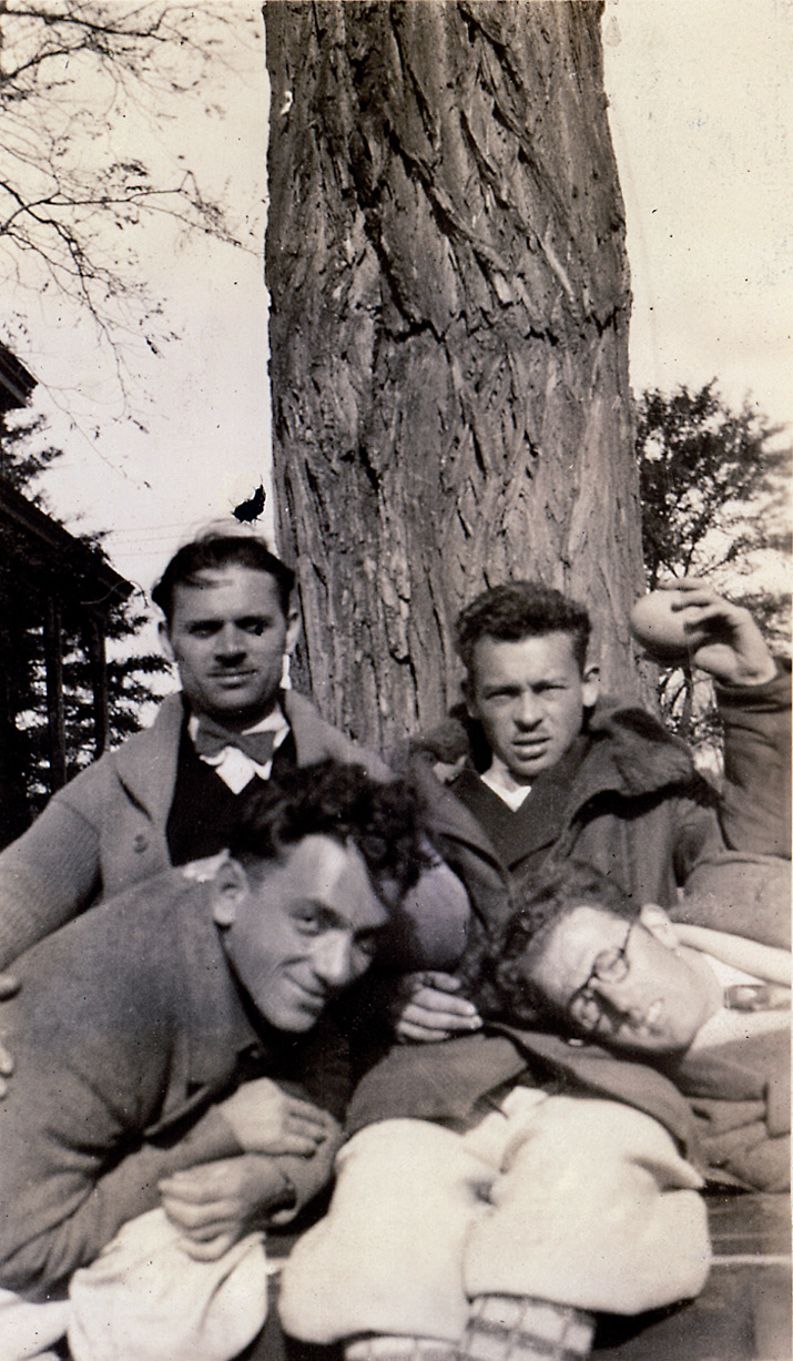 Irving with friends and brother-in-law(R)