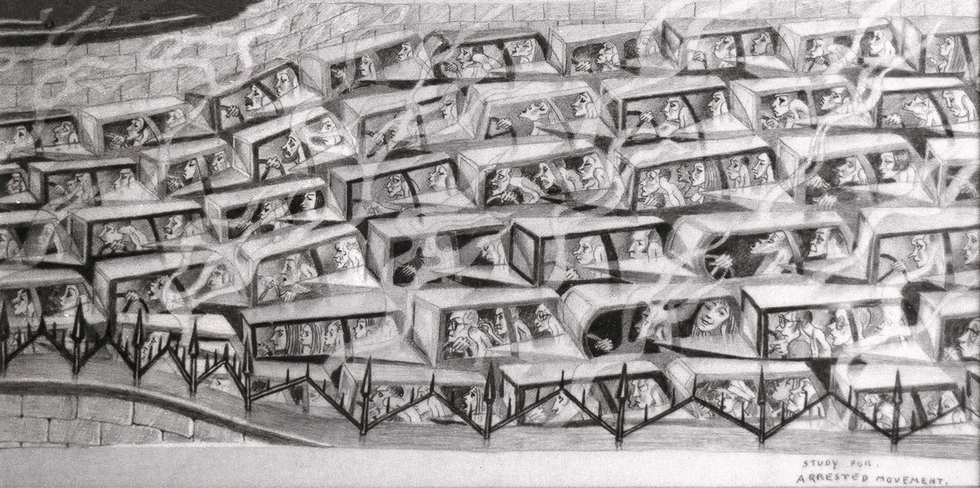 1977 - Study for Bottleneck (Arrested Movement)