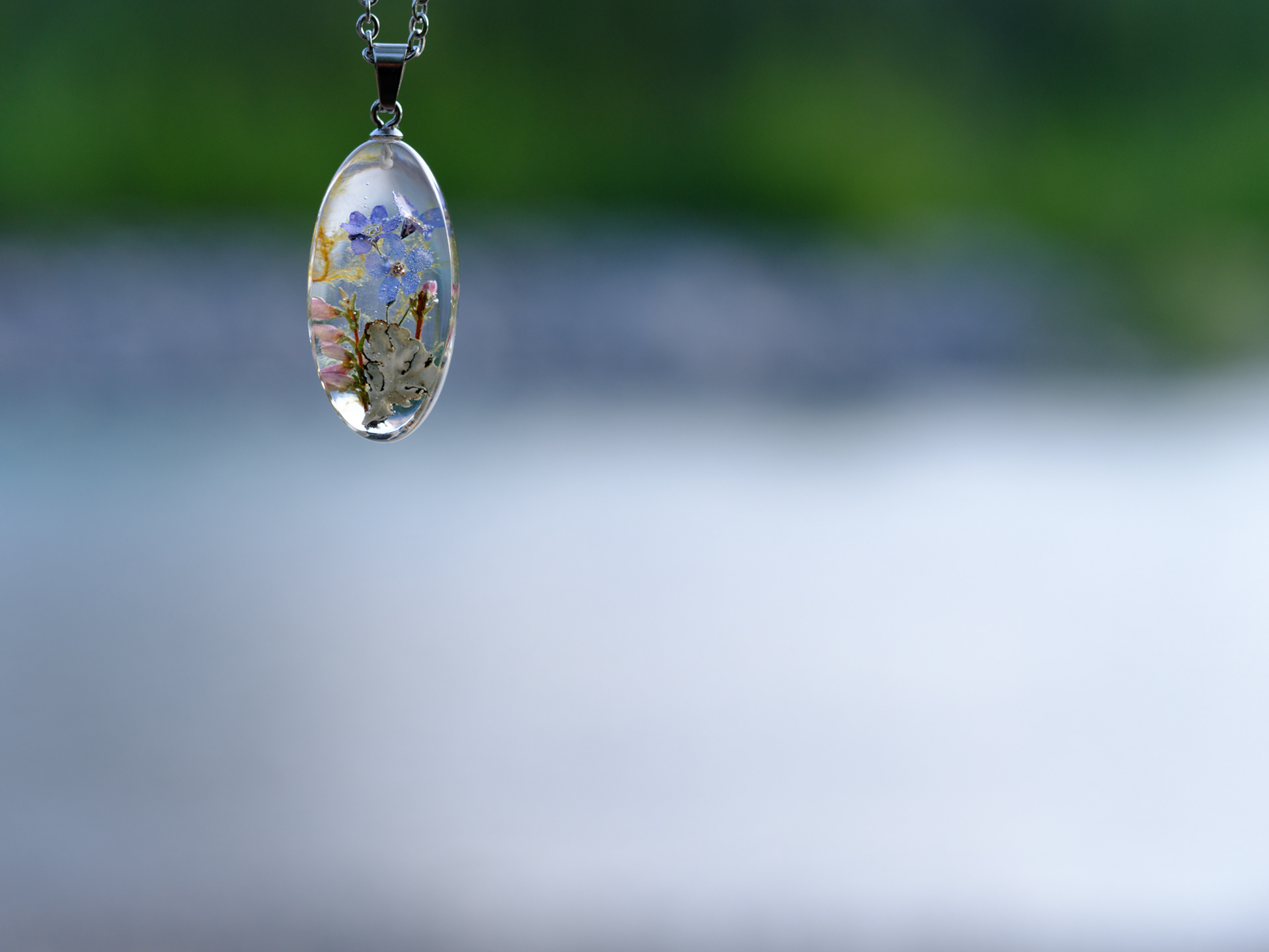 Flower resin jewelry product photography in Canmore