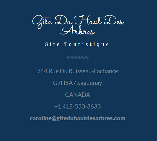 Gite du haut des arbres Infos