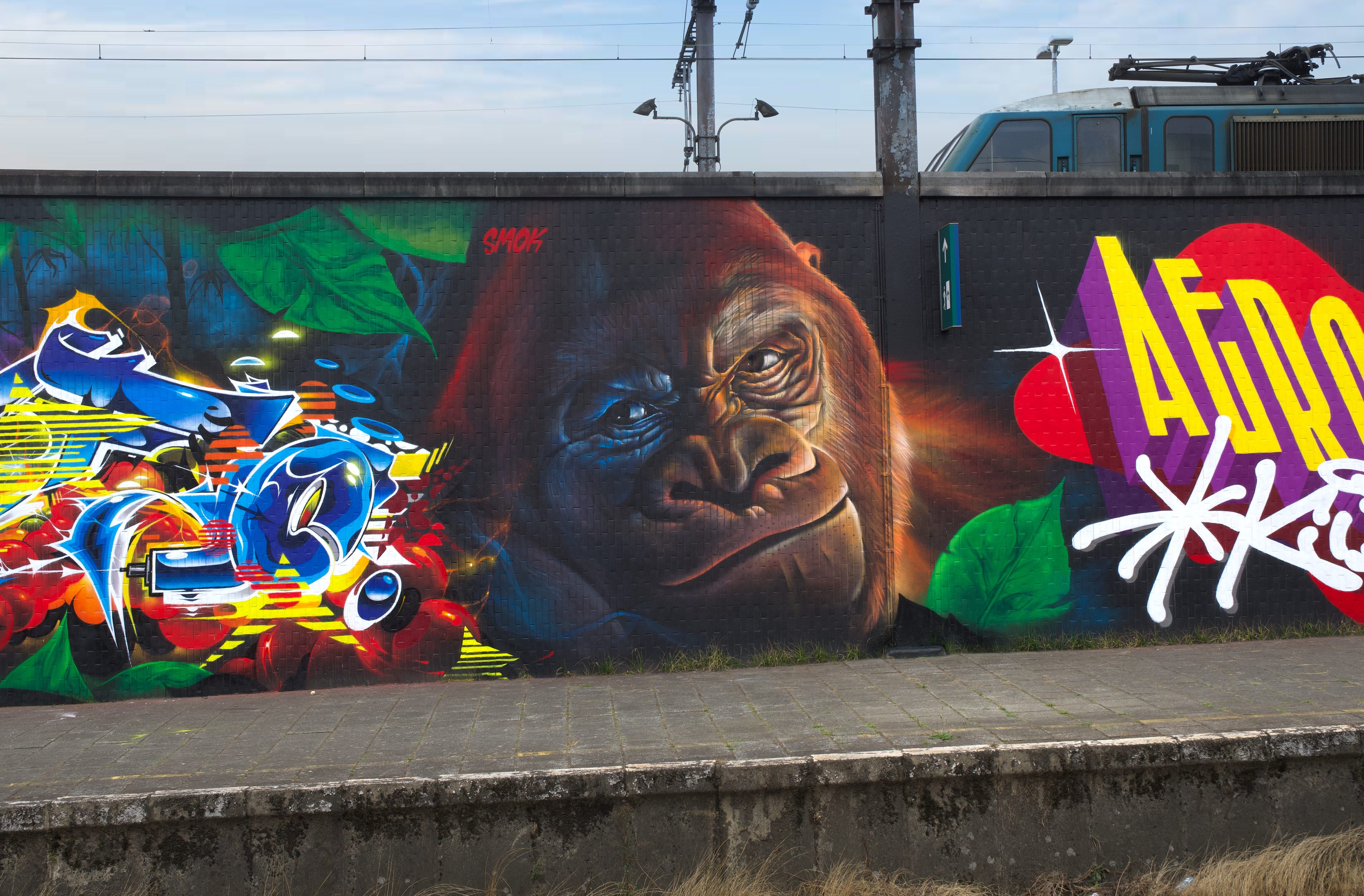 SMOK gorilla-painting in Antwerp