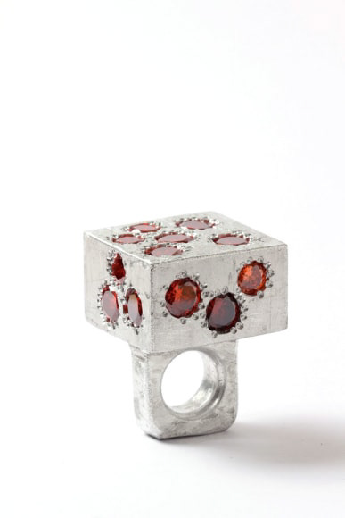Ring, 2013, aluminum, cubic zirconia