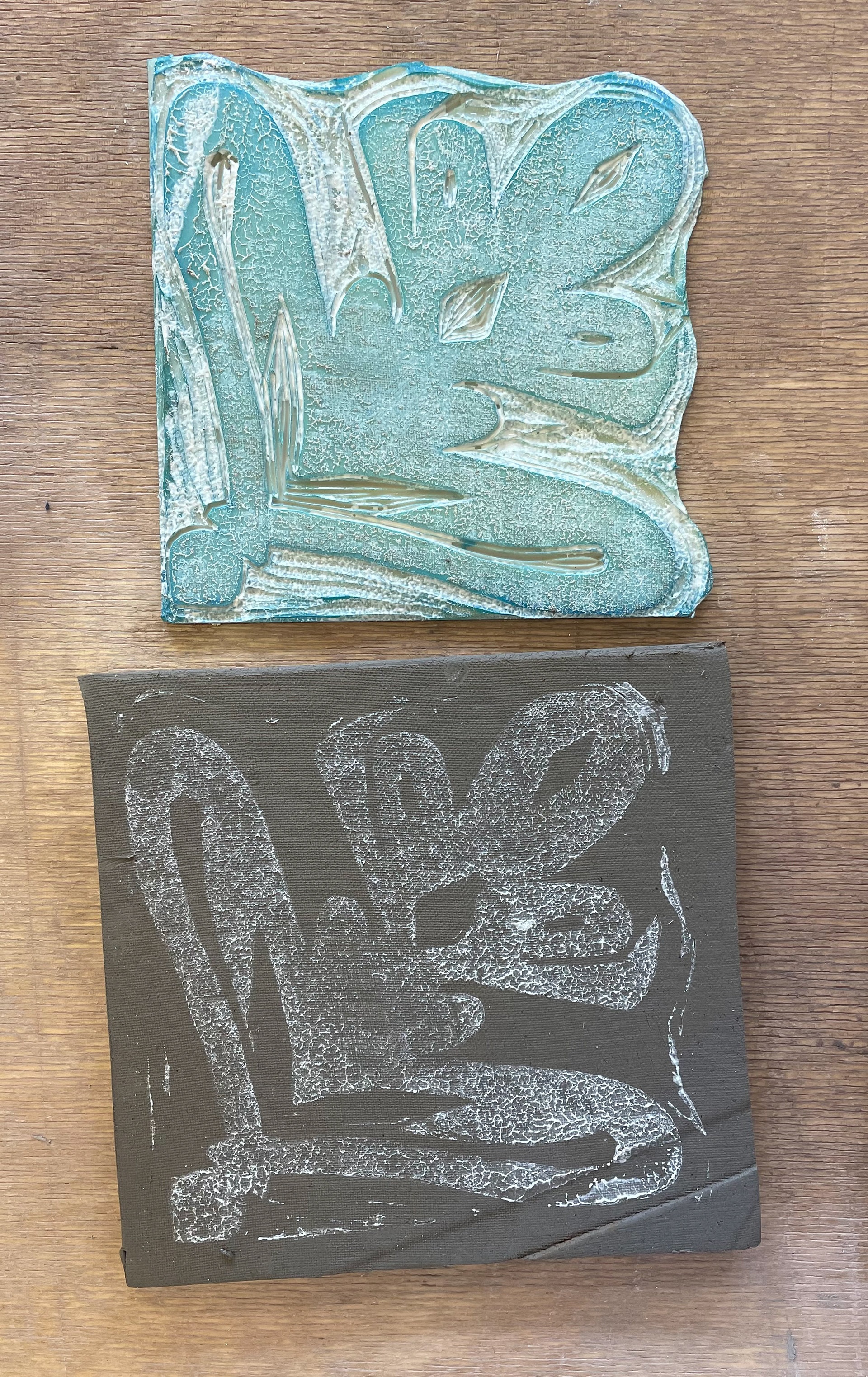 sponge lino printing