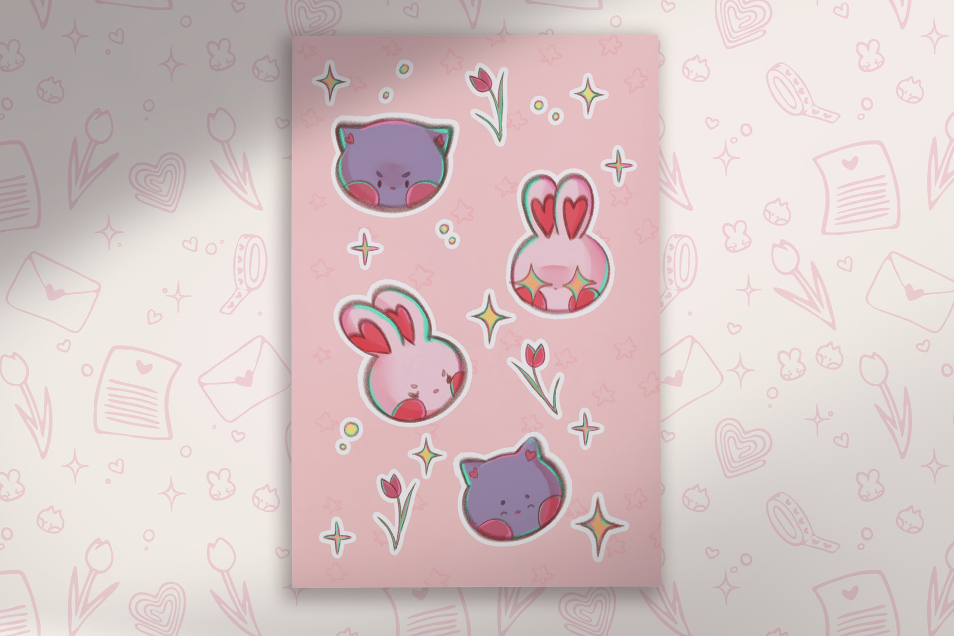Moody Biko & Ube Sticker Sheet