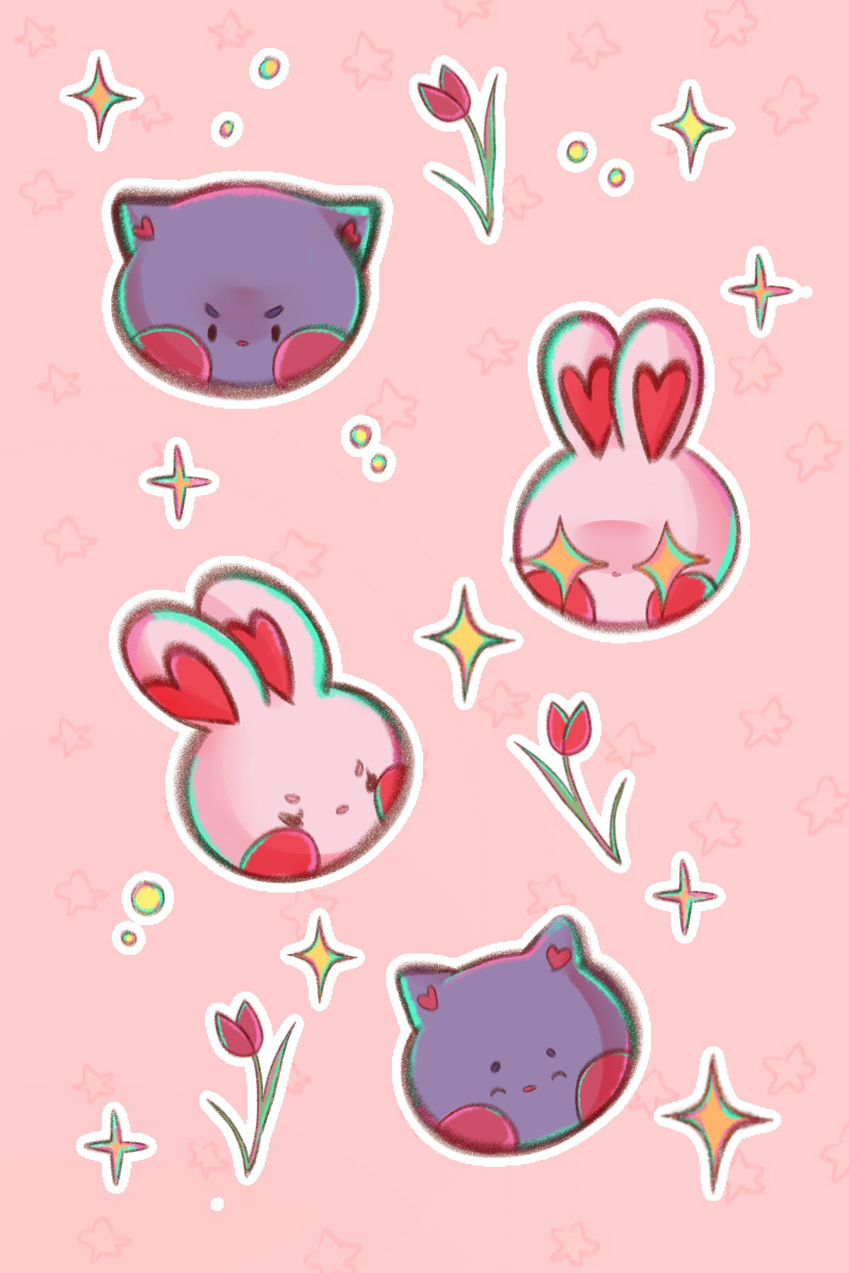 Moody Biko & Ube (Sticker Sheet)
