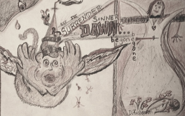 Flying Church Monkey SEA Sketch