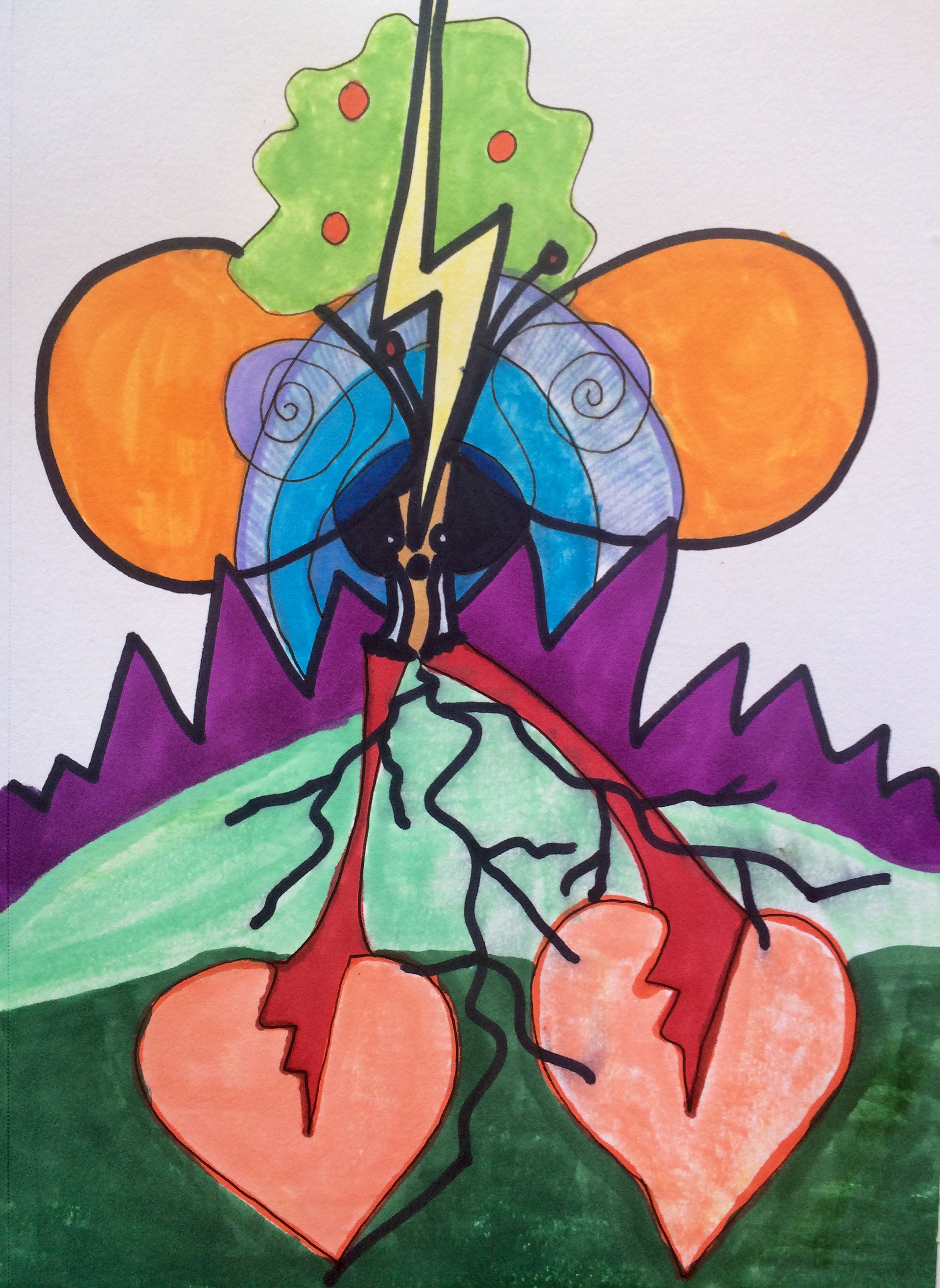 The Beautiful World Born Between Them Sacred Partner SEA Doodle