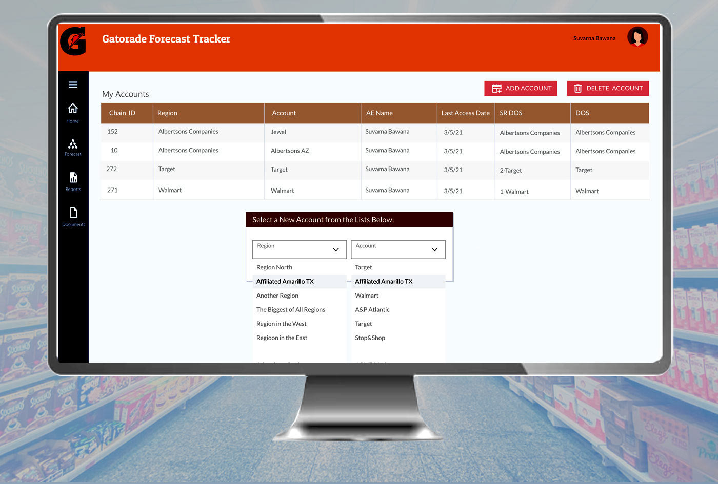 Gatorade AE Accounts