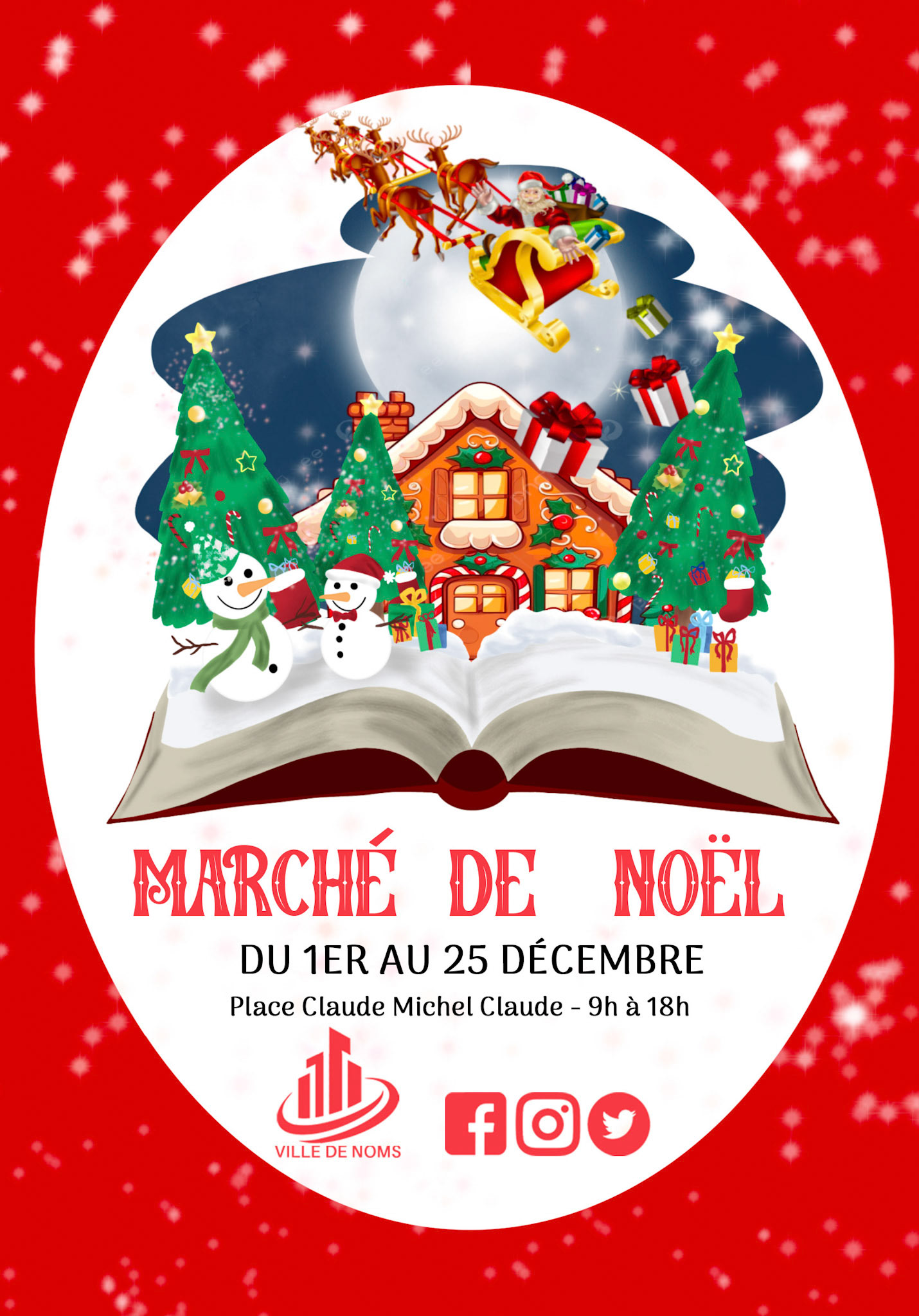 Proposition d'une maquette pour un événement de Noël pour municipalité, villes.