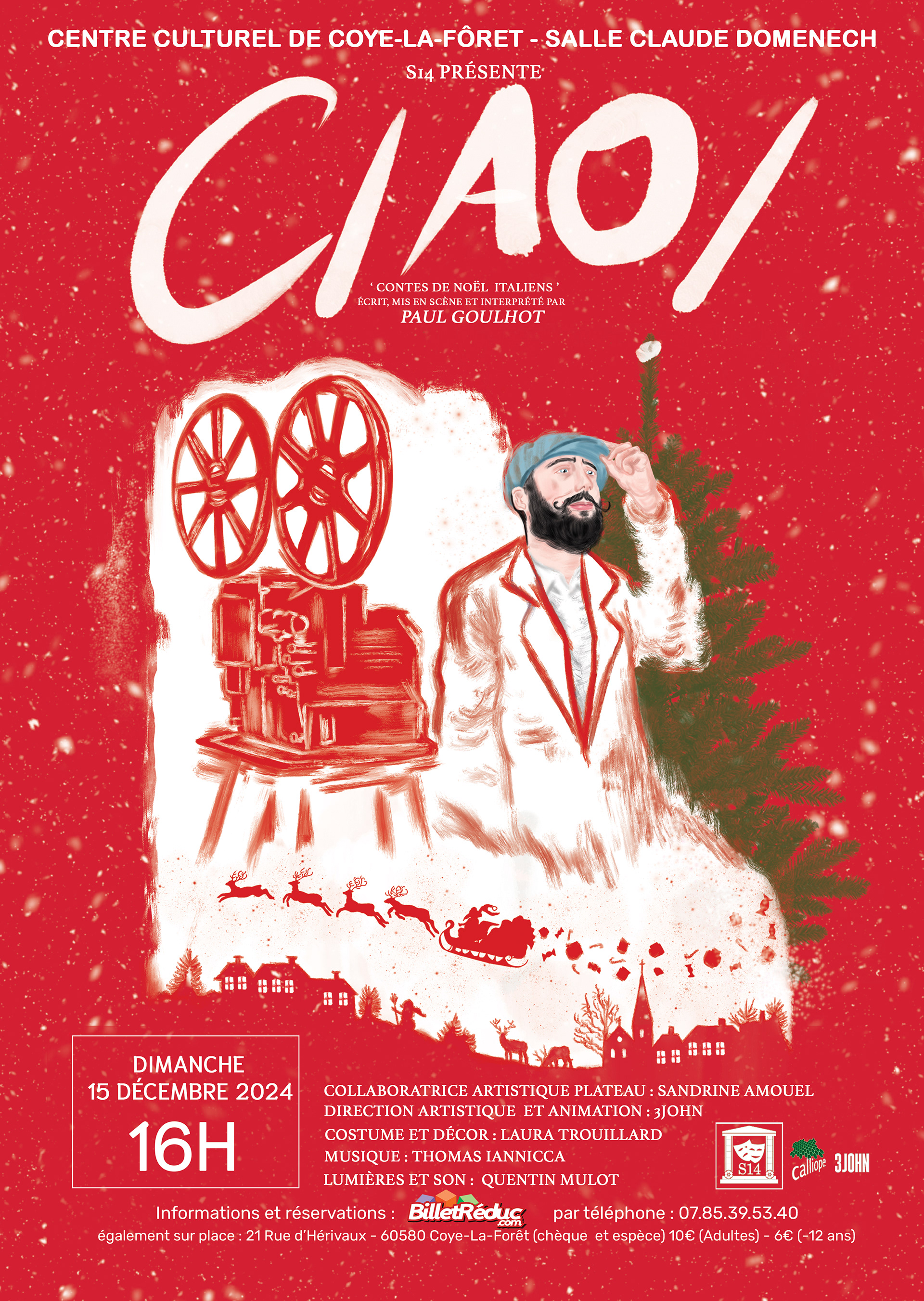 Affiche de la pièce "CIAO !" Pour la compagnie S 14 - 2024