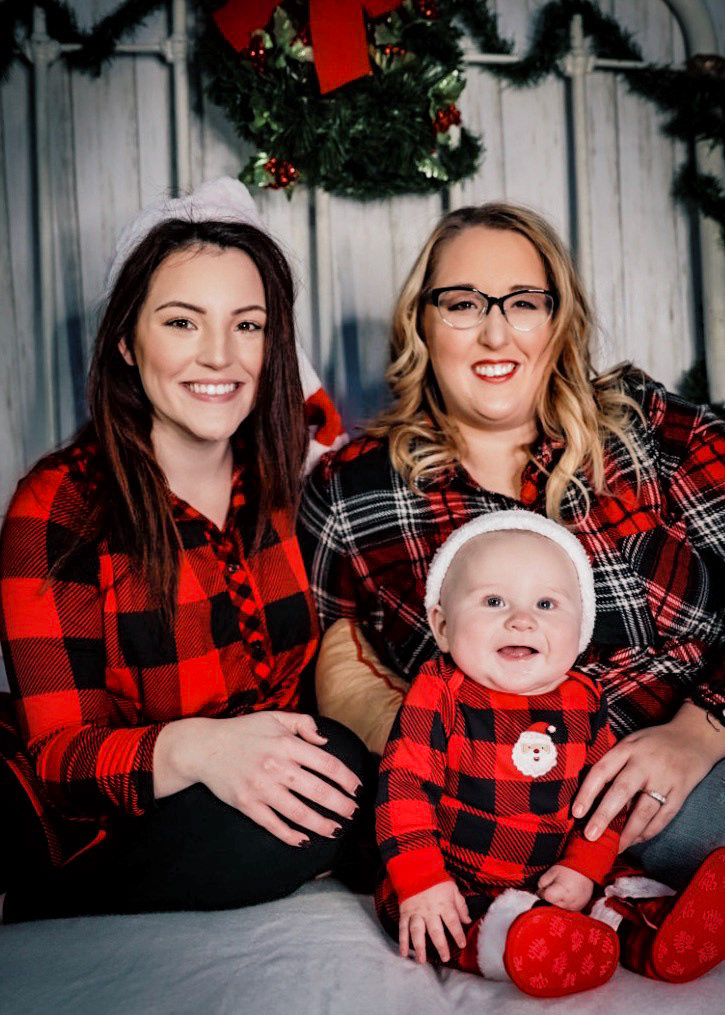 Sisters and Baby Christmas