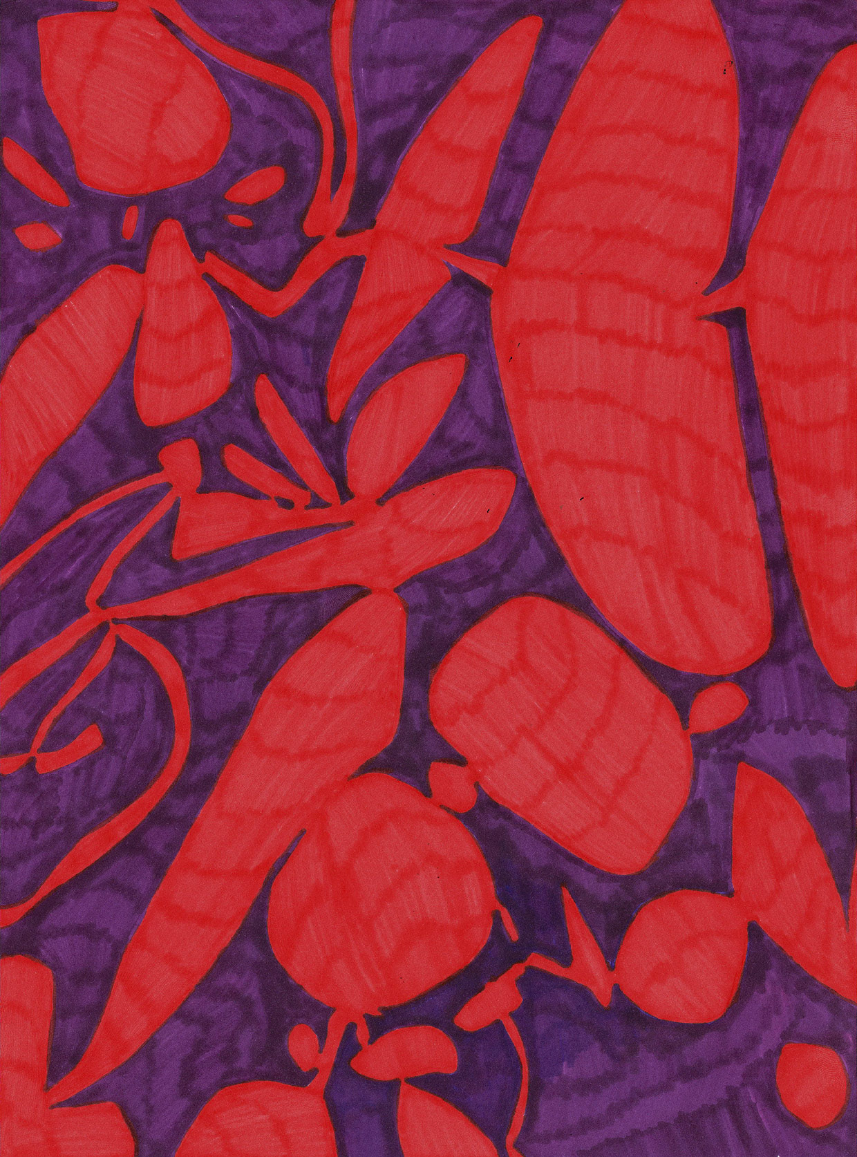 "De cuando me fui de mi casa" (2020). Plumones Sharpie sobre papel Canson Extra-Blanc 90 gm, 21x28,2 cms.