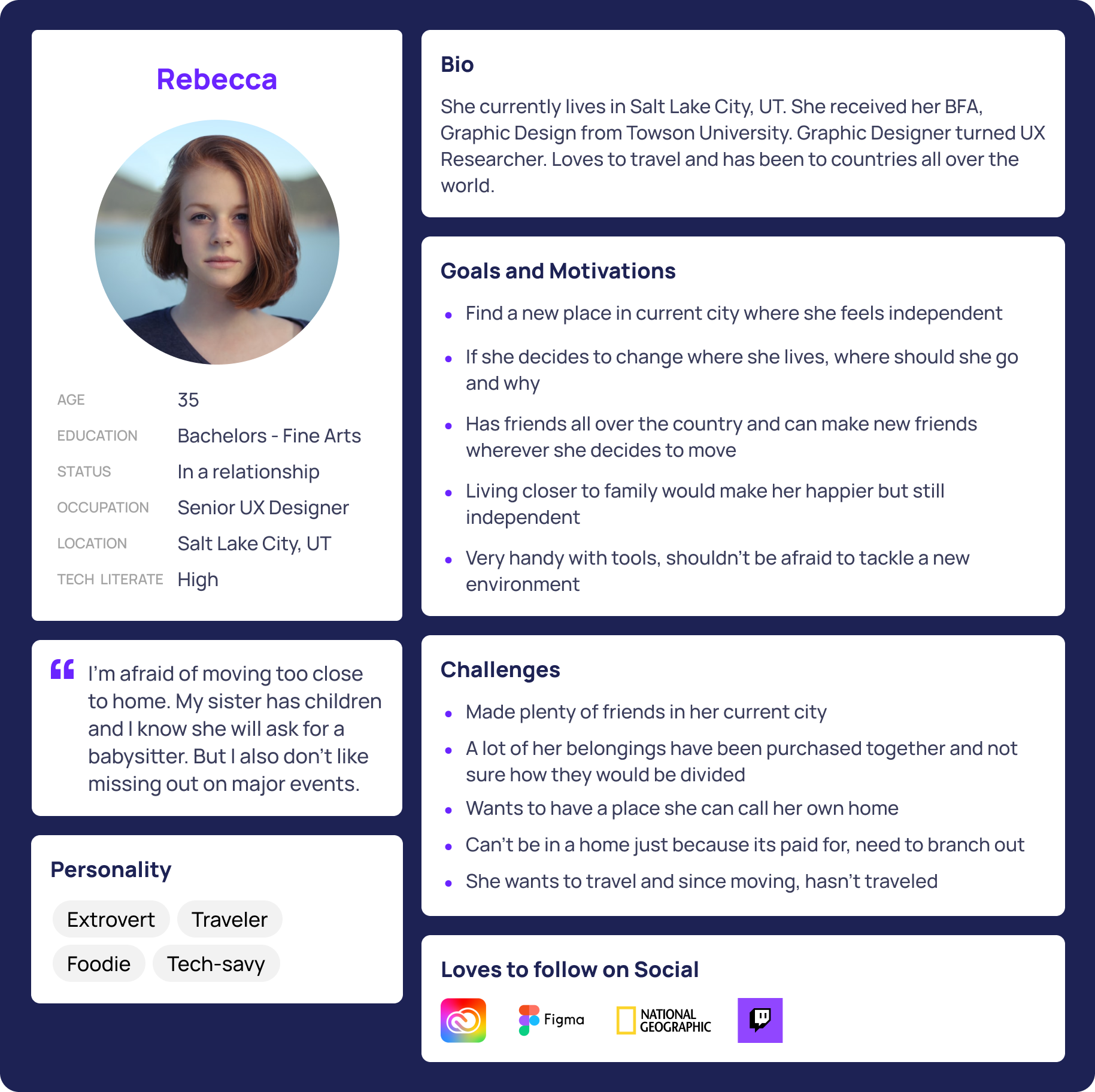 User Persona: Rebecca