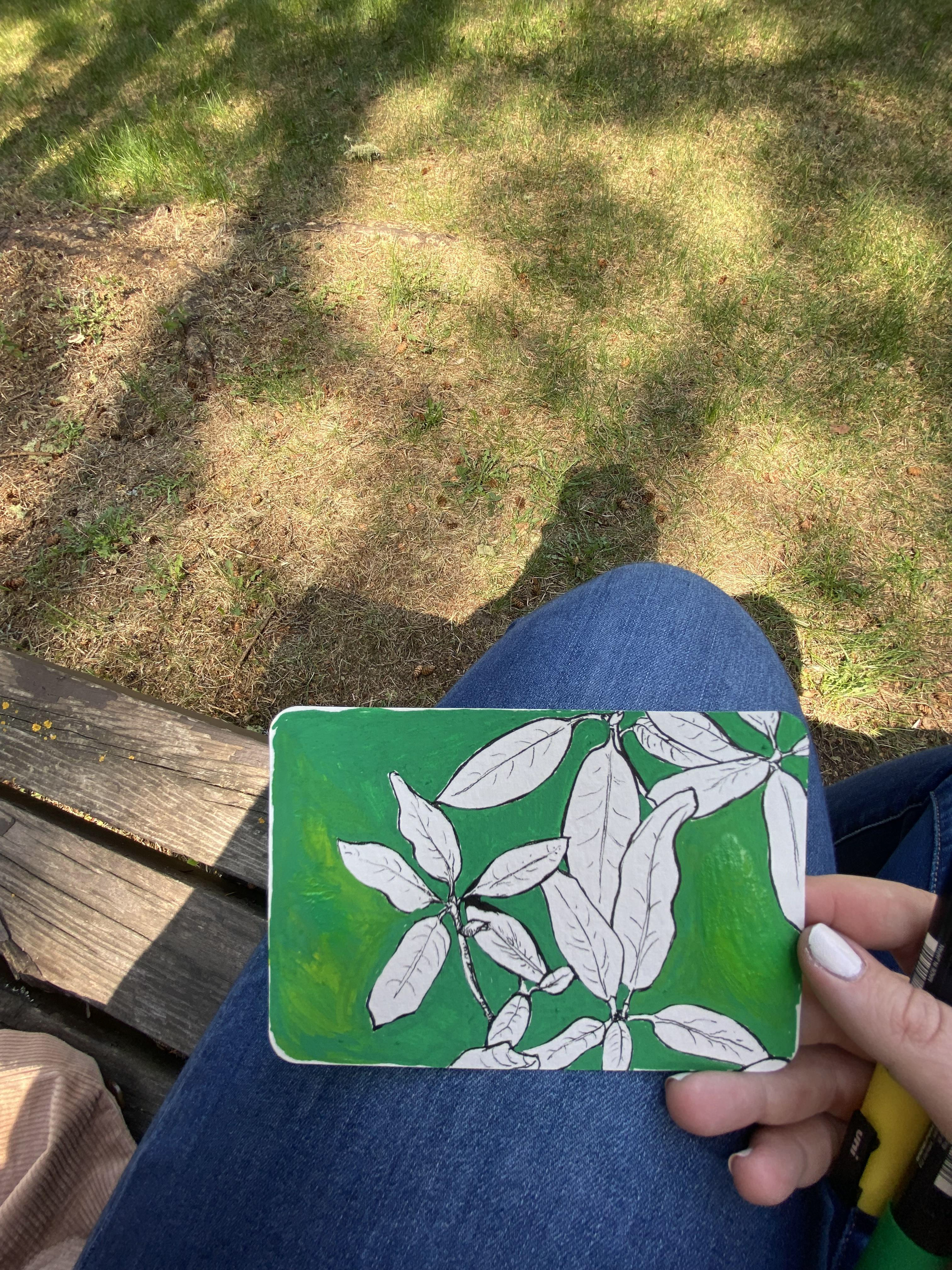 Acrylic and Ink, 2023. Edmonton.