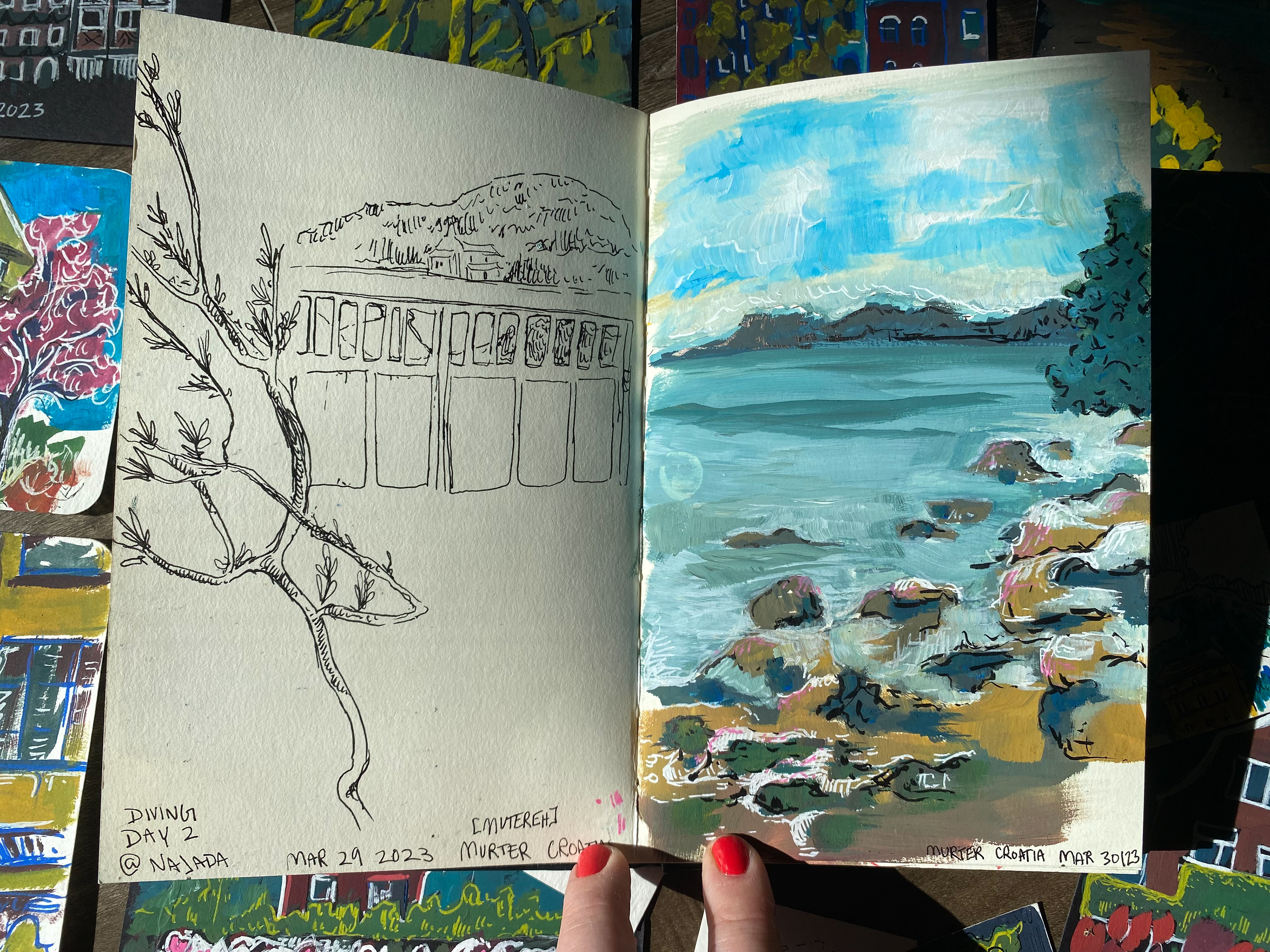 Gouache and Ink, 2023. Murter.